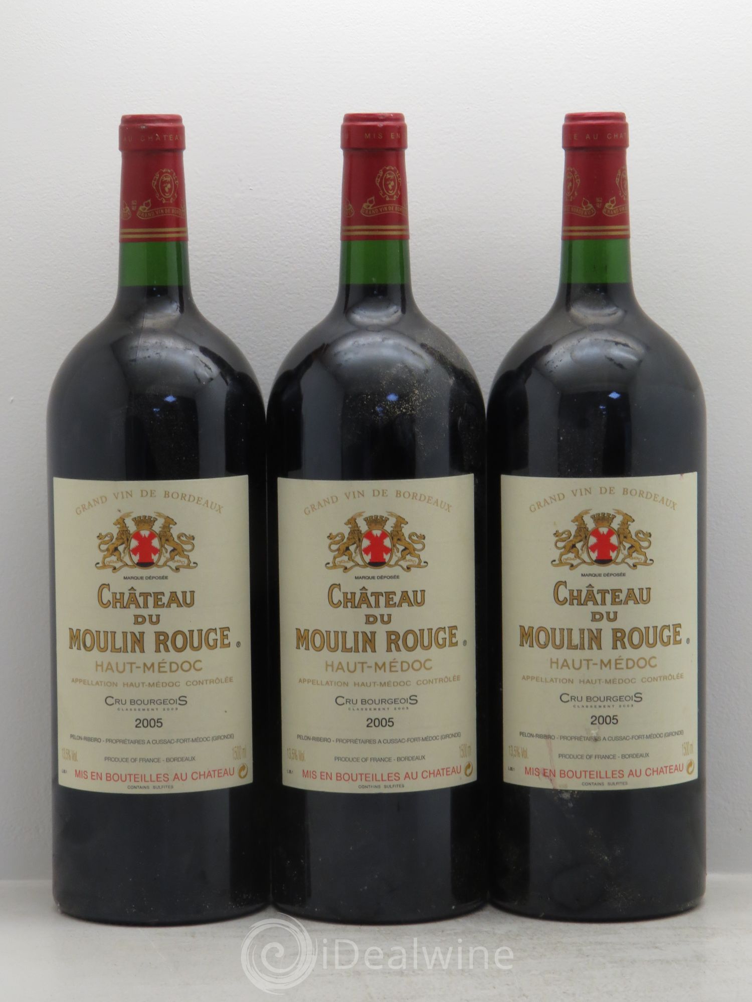 Château du Moulin Rouge Cru Bourgeois 2005 - Lot de 3 magnums - 0