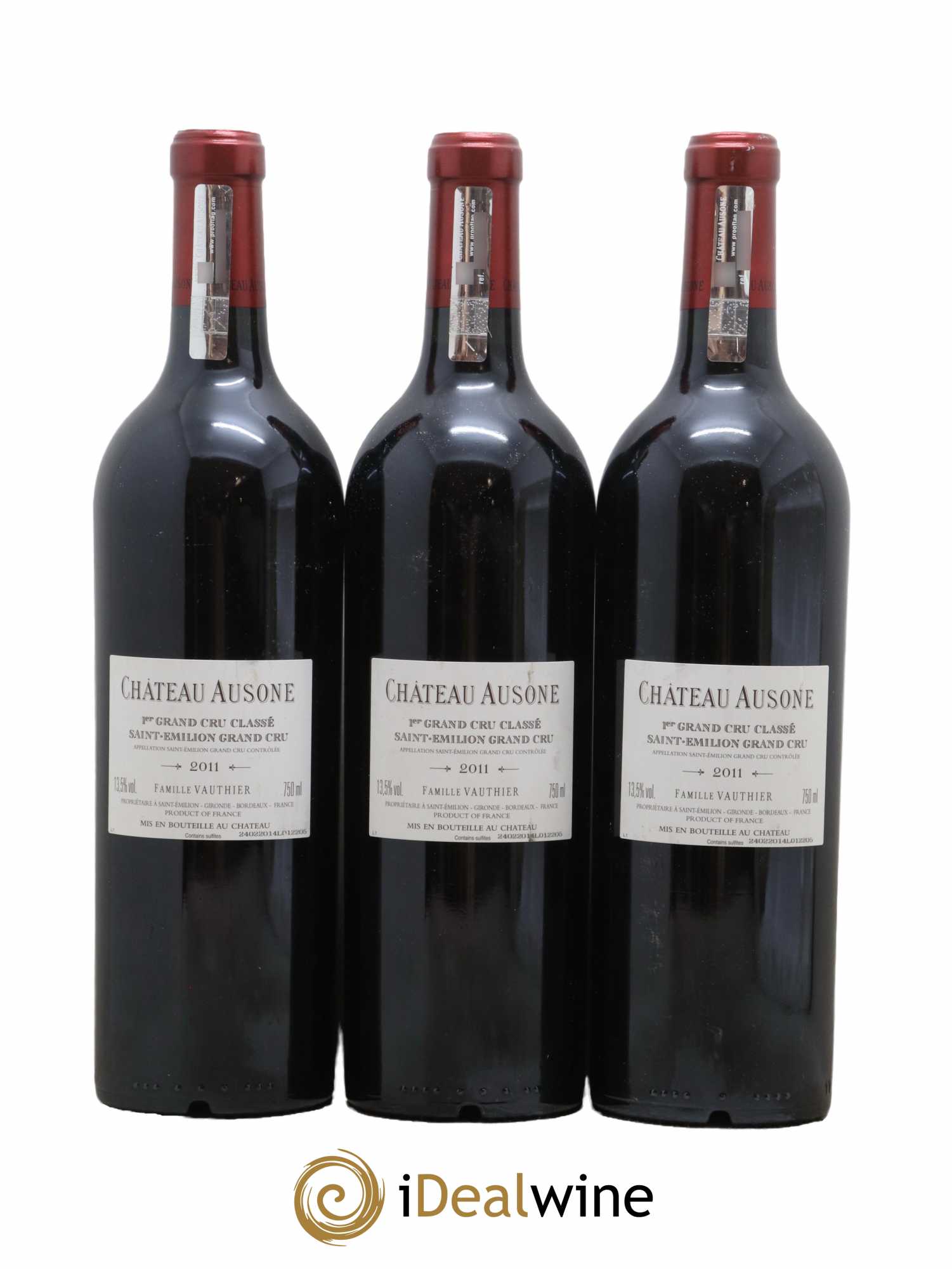 Château Ausone 1er Grand Cru Classé A 2011 - Lot de 3 bouteilles - 1