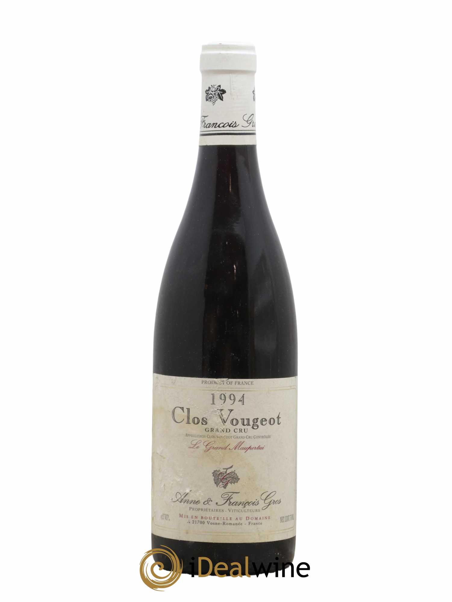 Clos de Vougeot Grand Cru Le Grand Maupertui Anne Gros 1994 - Lot de 1 bouteille - 0