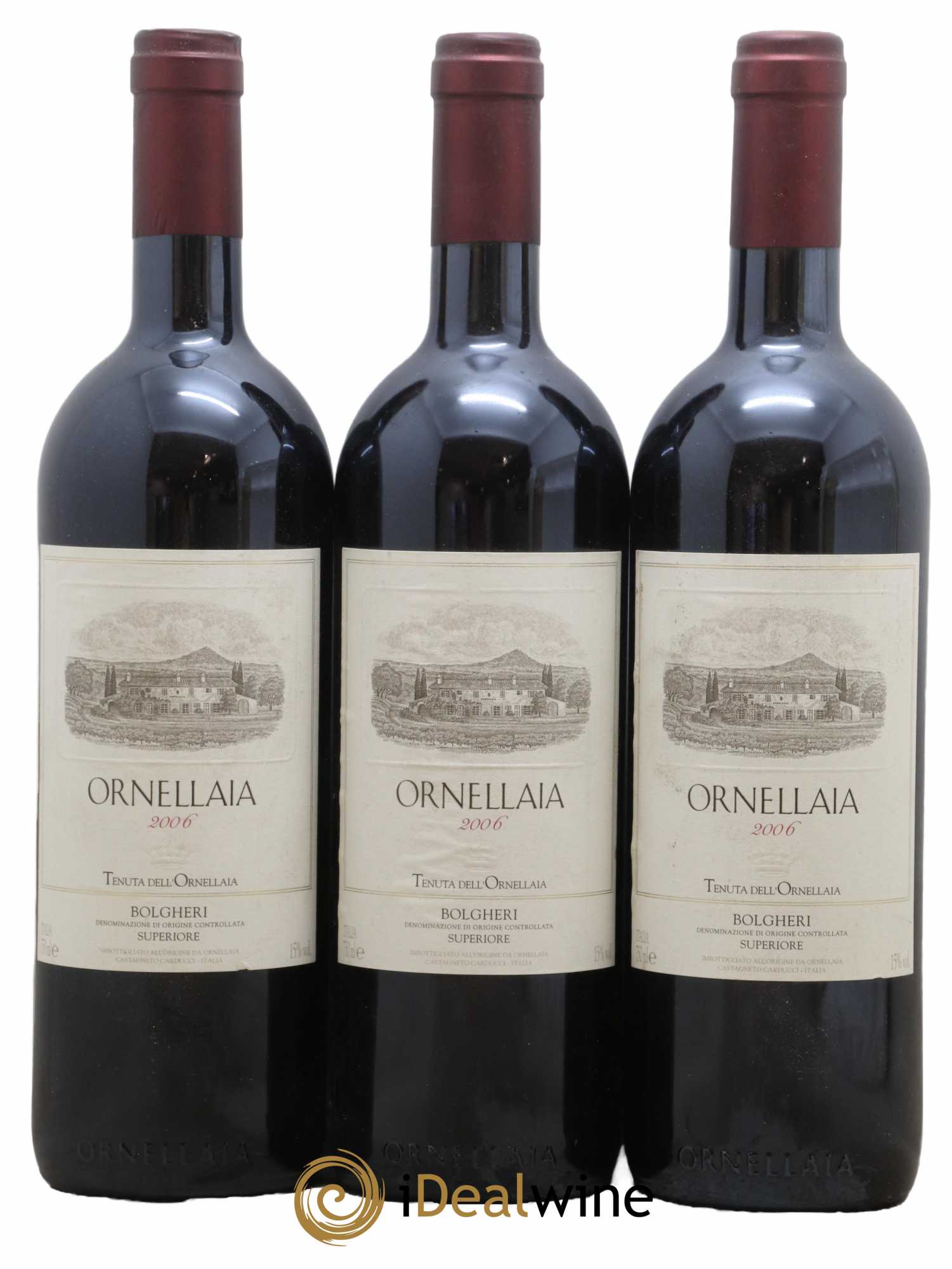 Bolgheri DOC Superiore Ornellaia Tenuta Dell'Ornellaia - Frescobaldi 2006 - Lot de 3 bouteilles - 0