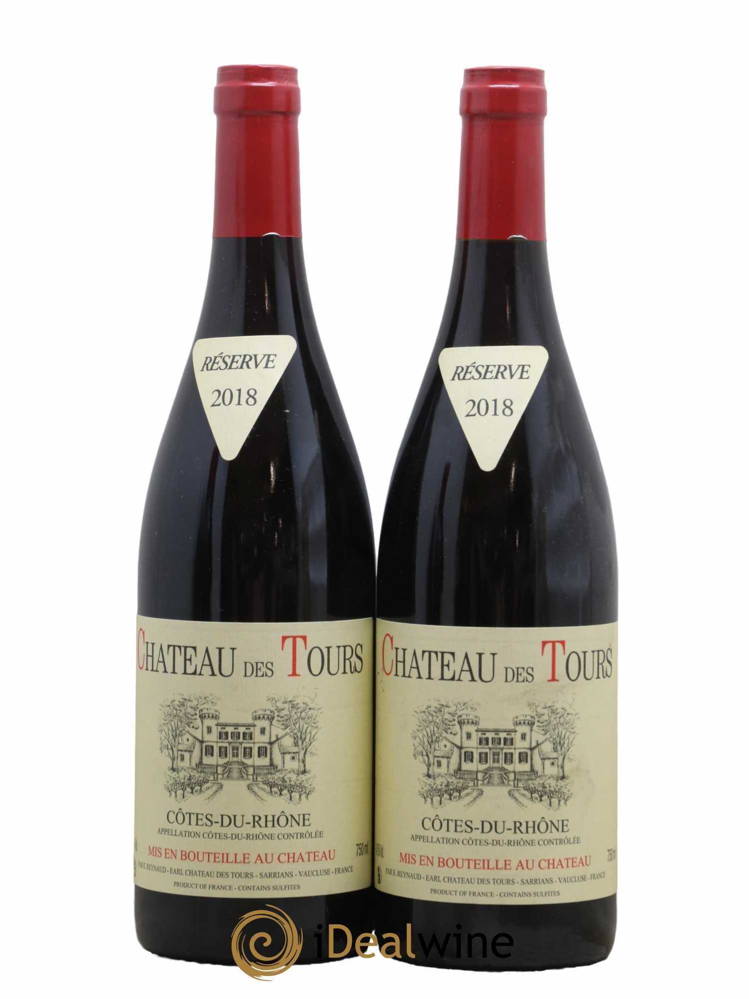 Côtes-du-Rhône Château des Tours Emmanuel Reynaud 2018 - Lot de 2 bouteilles - 0
