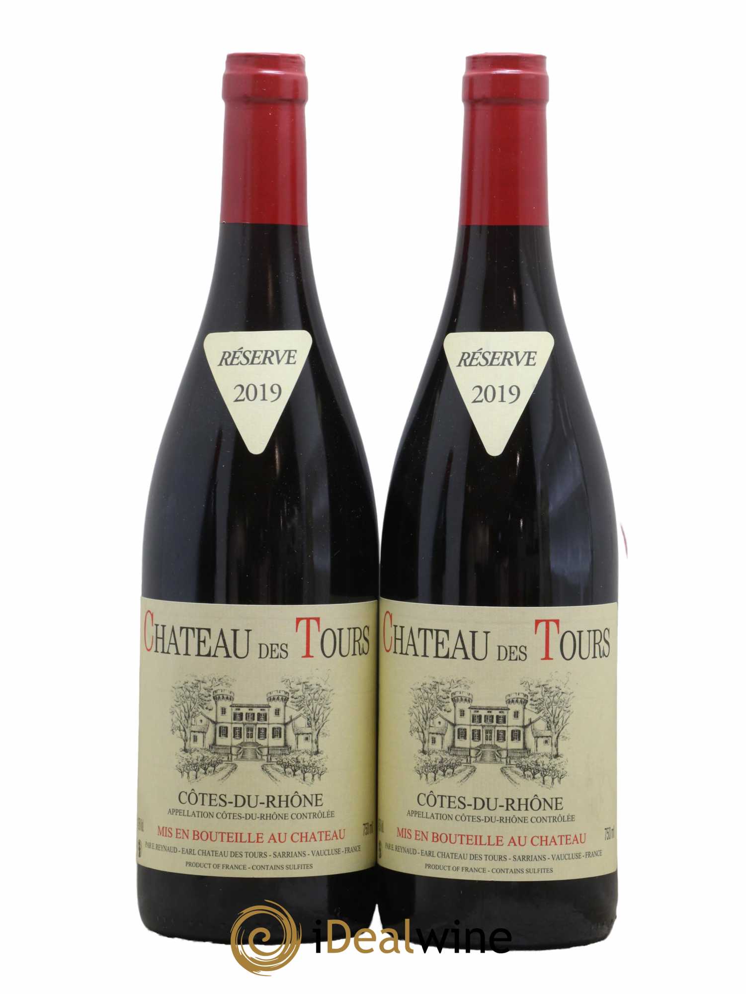 Côtes-du-Rhône Château des Tours Emmanuel Reynaud 2019 - Lot de 2 bouteilles - 0