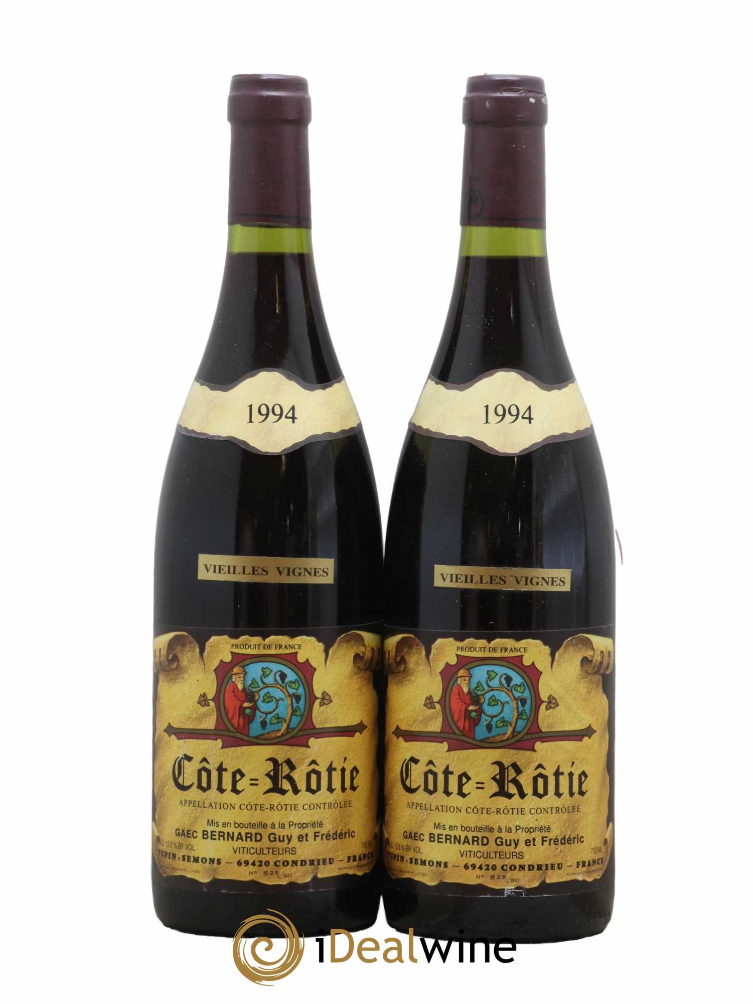 Côte-Rôtie Vieiles Vignes Guy Bernard 1994 - Lot de 2 bouteilles - 0