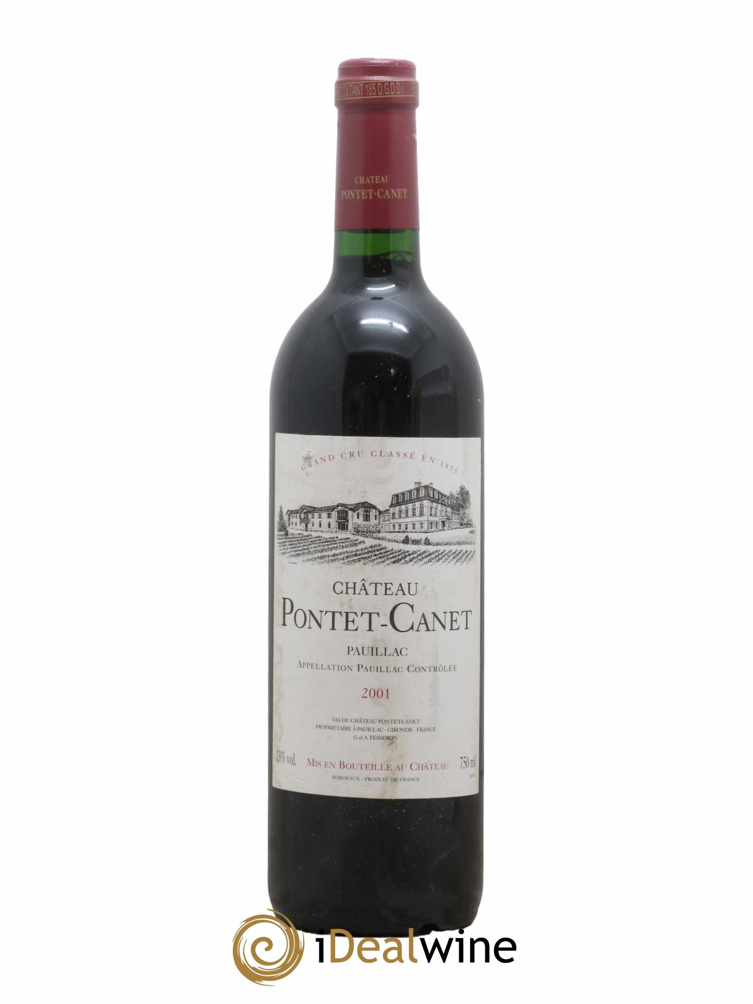Château Pontet Canet 5ème Grand Cru Classé 2001 - Lot de 1 bouteille - 0