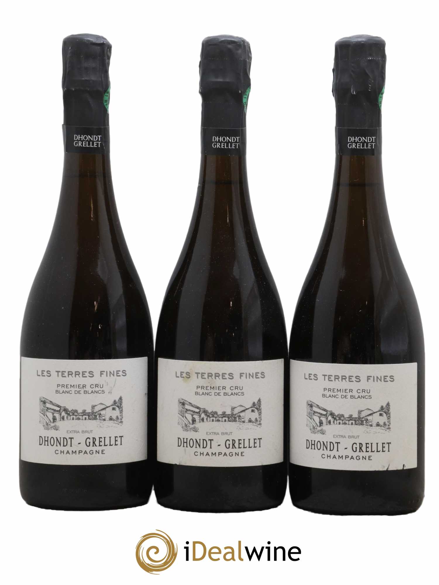 Les Terres Fines Blanc de Blancs Extra-Brut Dhondt Grellet - Lot de 3 bouteilles - 0