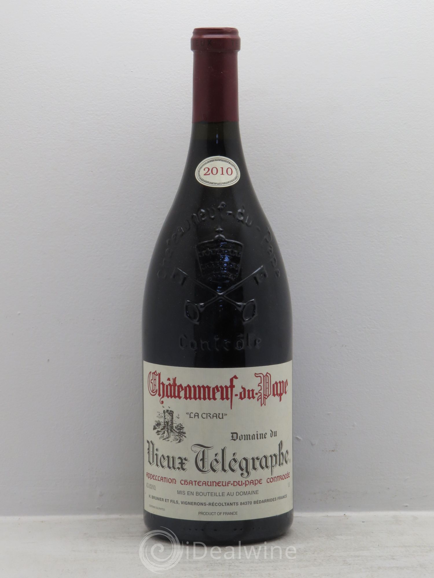 Châteauneuf-du-Pape Vieux Télégraphe (Domaine du) Vignobles Brunier 2010 - Lot de 1 magnum - 0