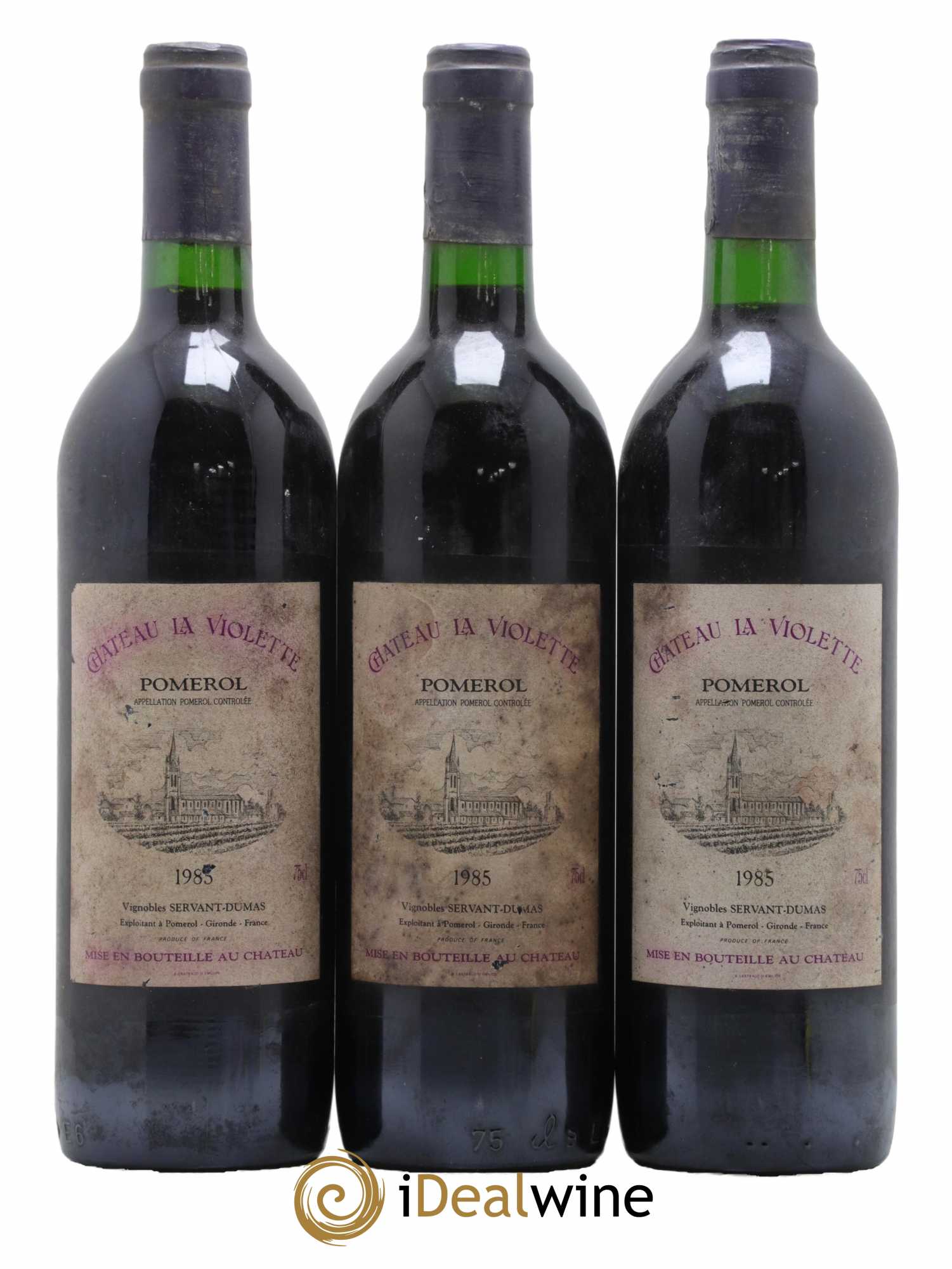 Château la Violette 1985 - Lot de 3 bouteilles - 0