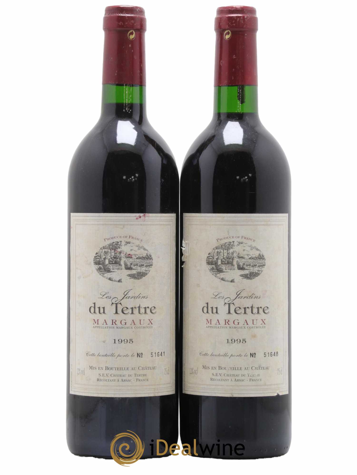 Bordeaux Margaux Jardin du Terte 1995 - Posten von 2 Flaschen - 0