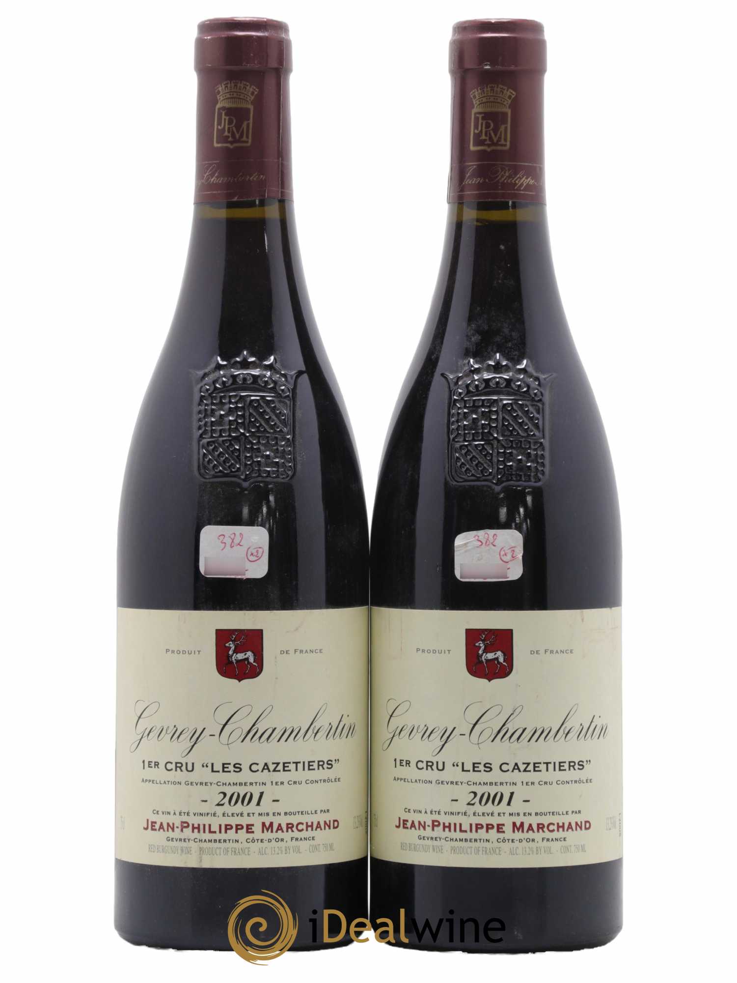 Gevrey-Chambertin 1er Cru Les Cazetiers Domaine Marchand 2001 - Lot de 2 bouteilles - 0