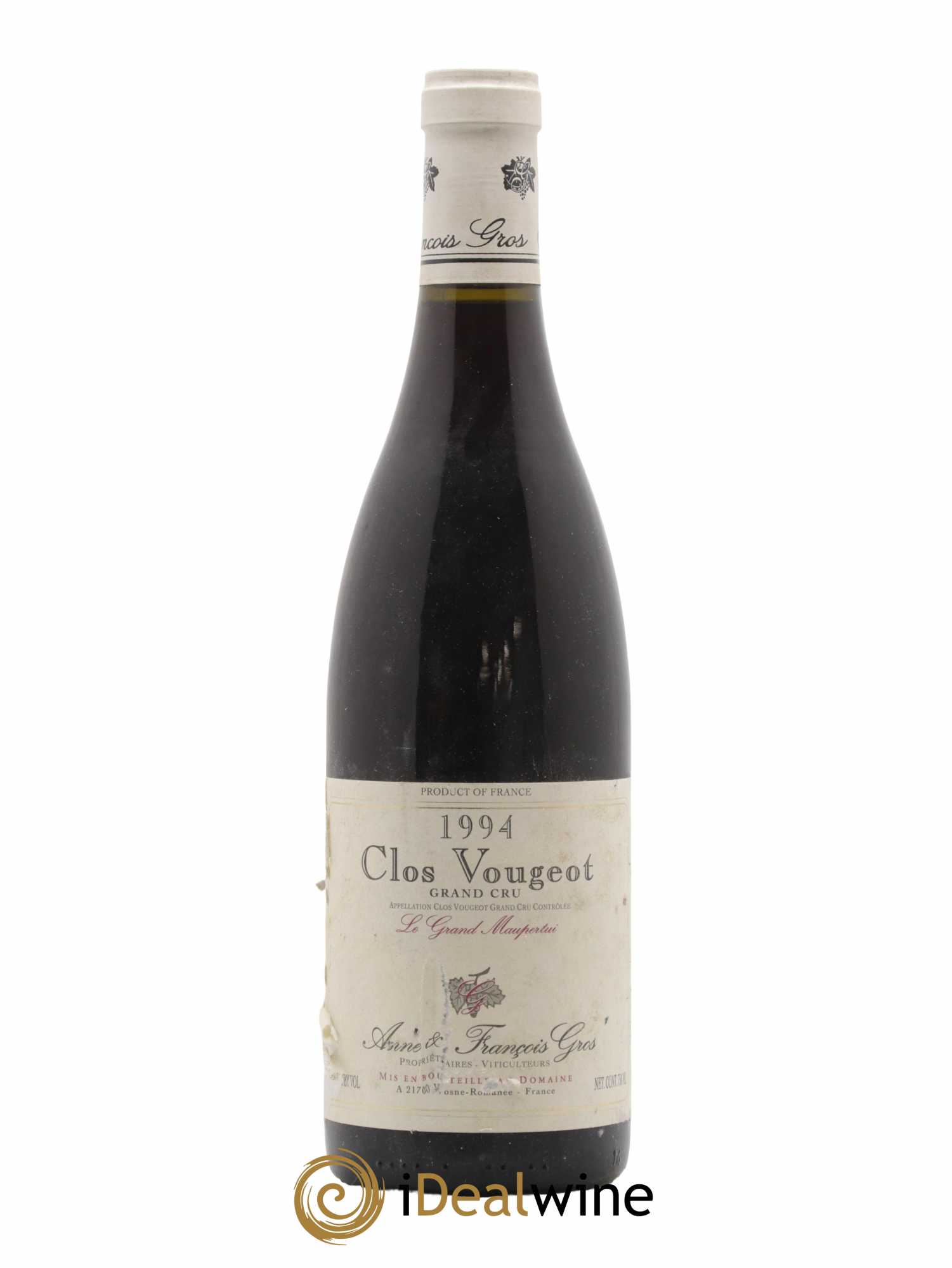 Clos de Vougeot Grand Cru Le Grand Maupertui Anne Gros 1994 - Lot de 1 bouteille - 0