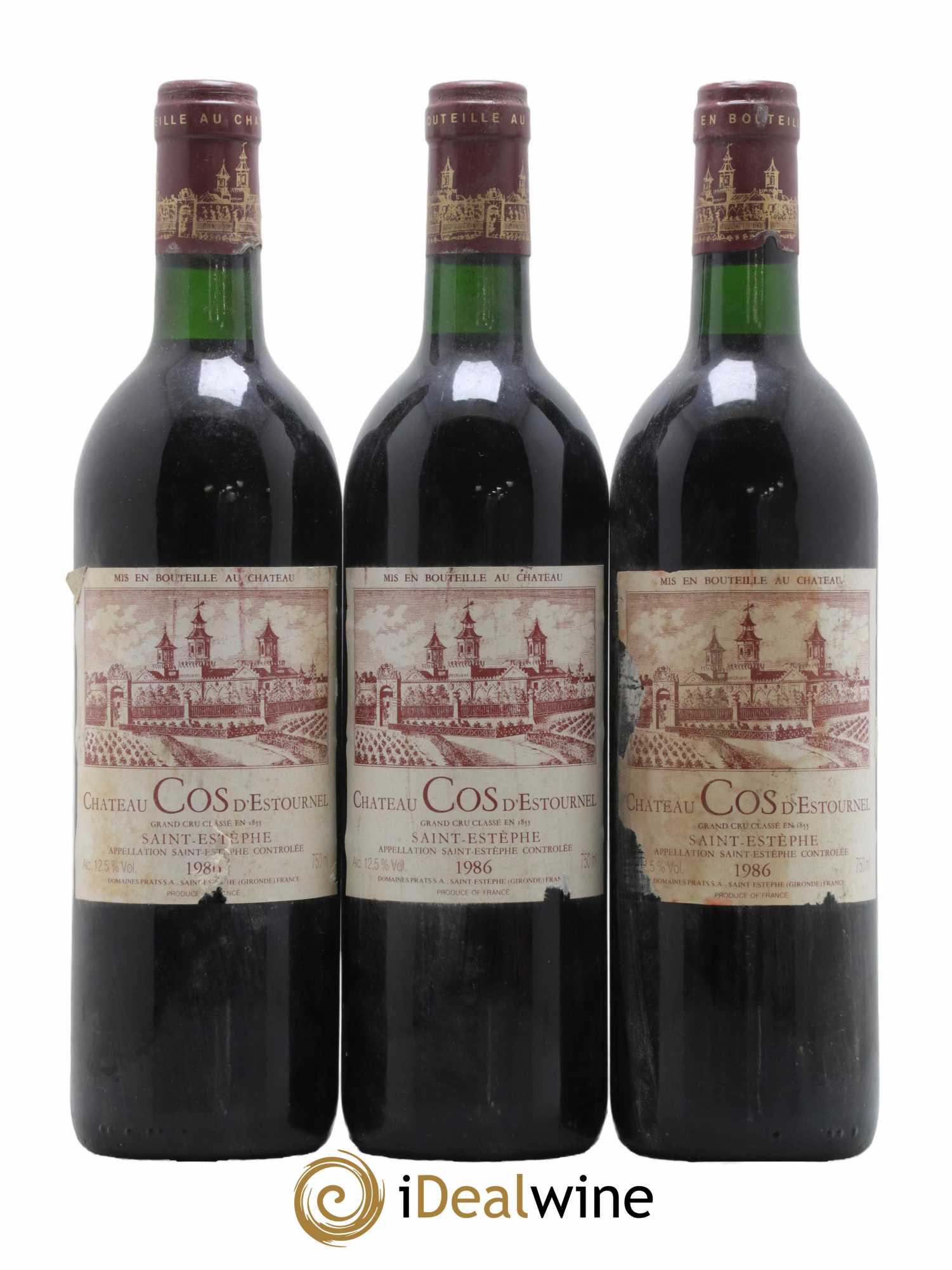 Cos d'Estournel 2ème Grand Cru Classé 1986 - Lot de 3 bouteilles - 0