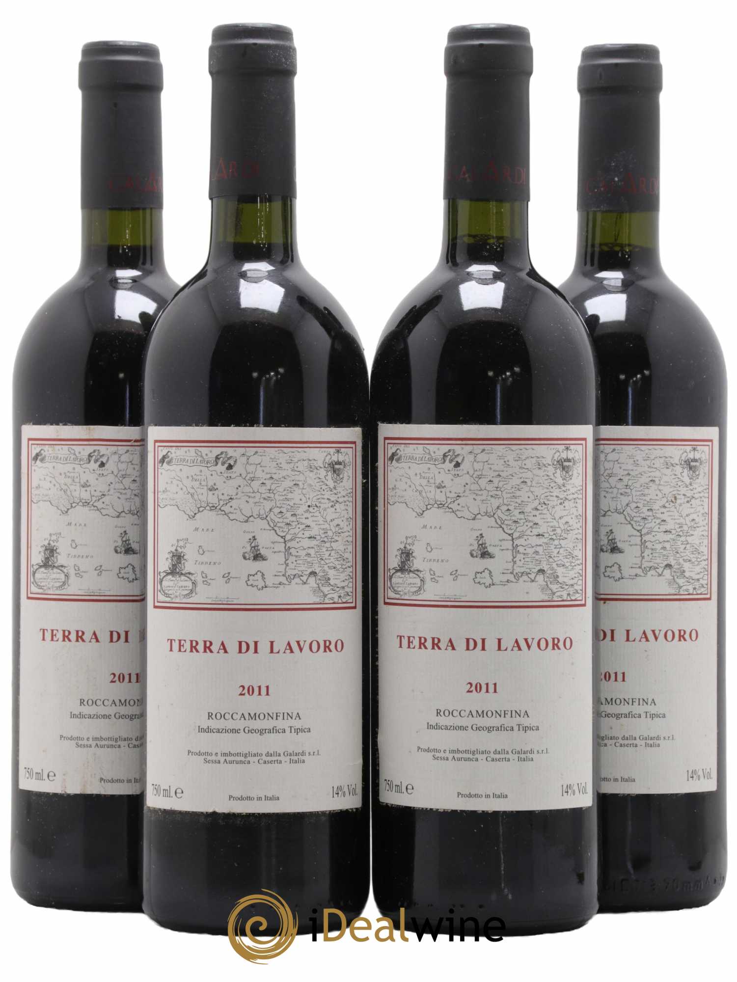 Roccamonfina IGT Terra di Lavoro Galardi 2011 - Lot de 4 bouteilles - 0