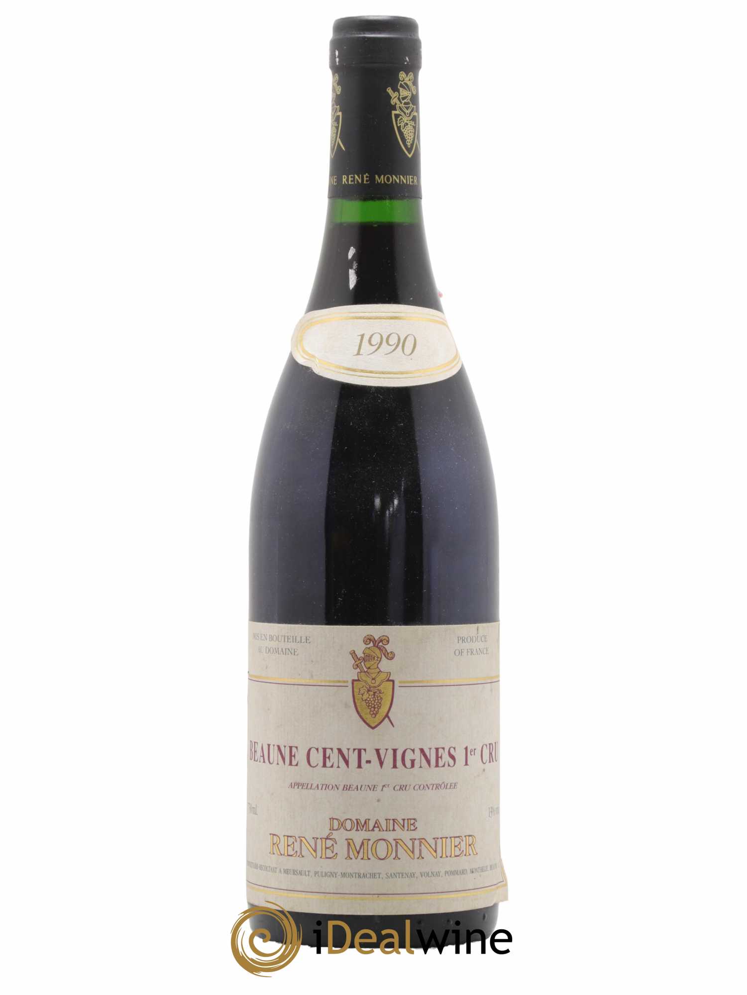 Beaune 1er Cru Cent-Vignes Domaine René Monnier 1990 - Lot de 1 bouteille - 0