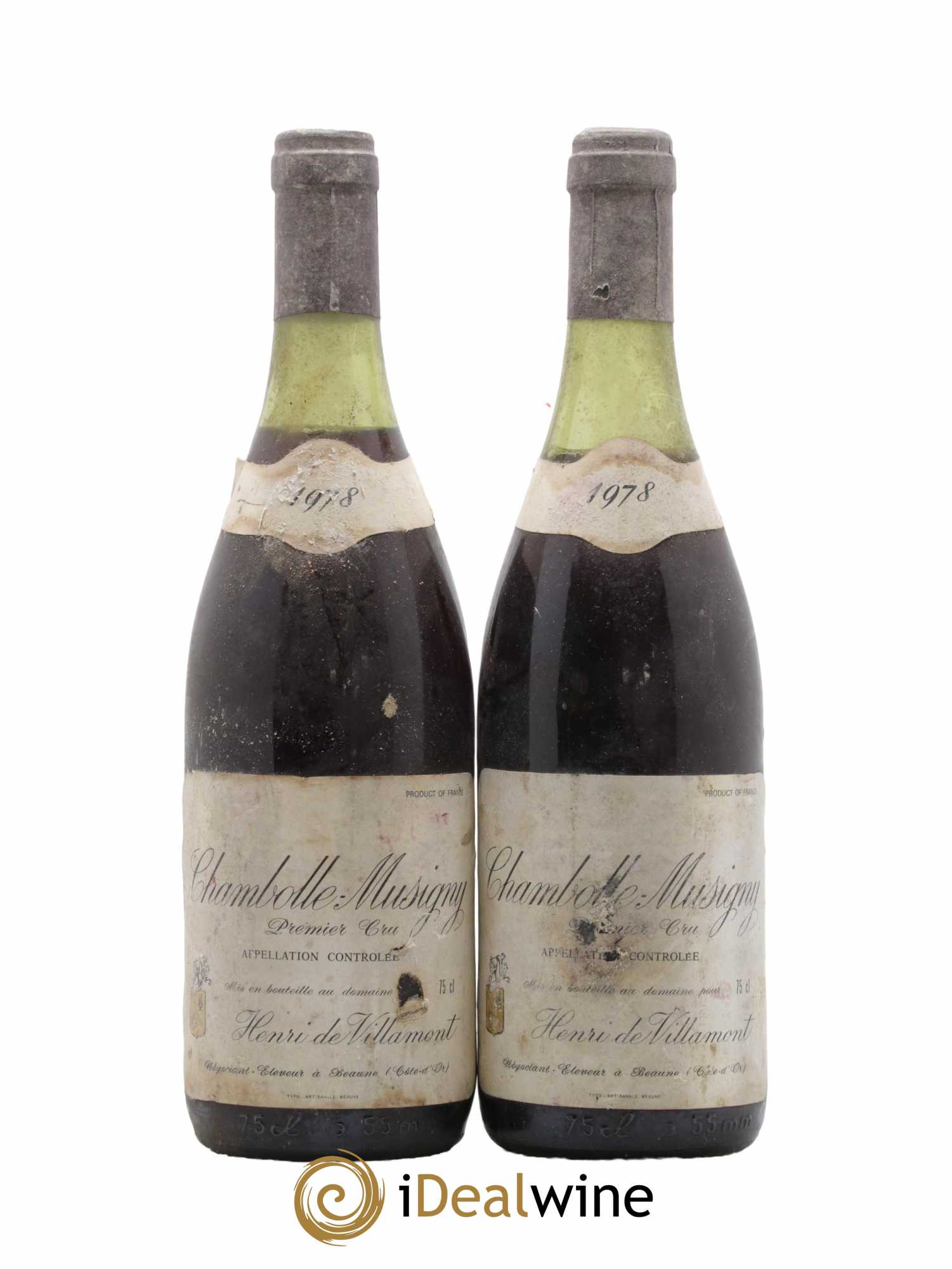 Chambolle-Musigny 1er Cru Henri De Villamont 1978 - Lot de 2 bouteilles - 0