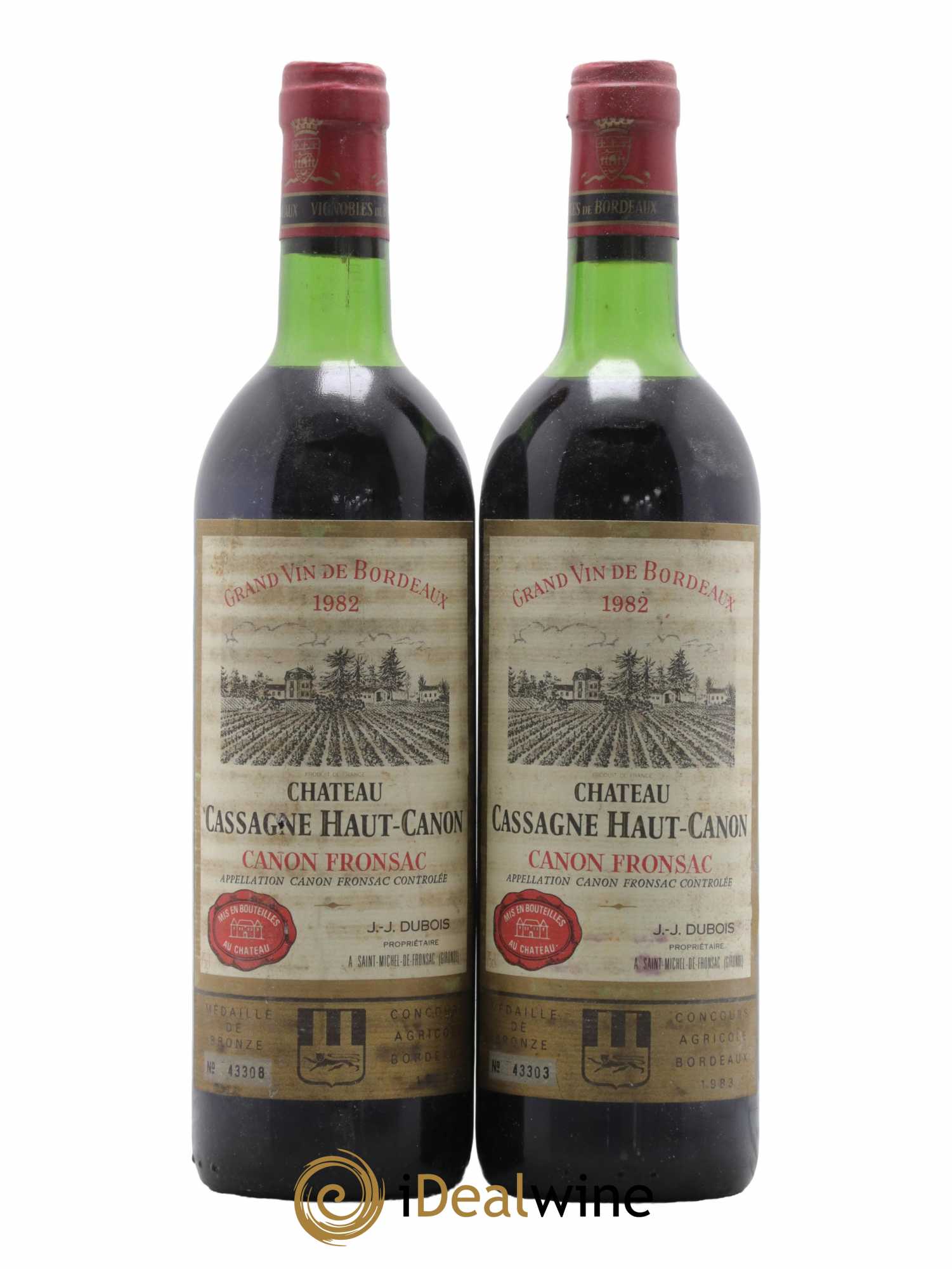 Canon-Fronsac Château Cassagne Haut-Canon 1982 - Lot de 2 bouteilles - 0