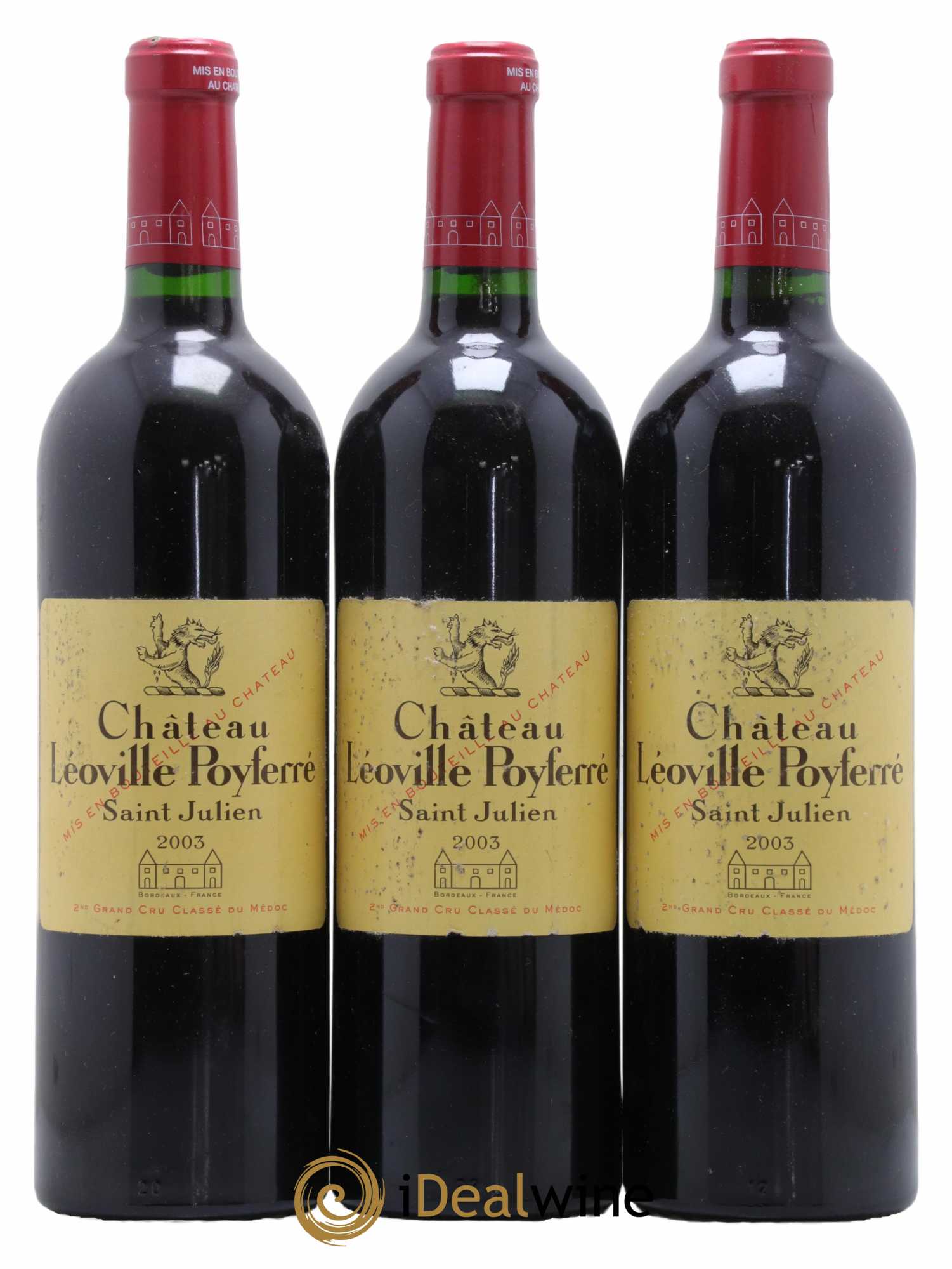 Château Léoville Poyferré 2ème Grand Cru Classé 2003 - Lot de 3 bouteilles - 0