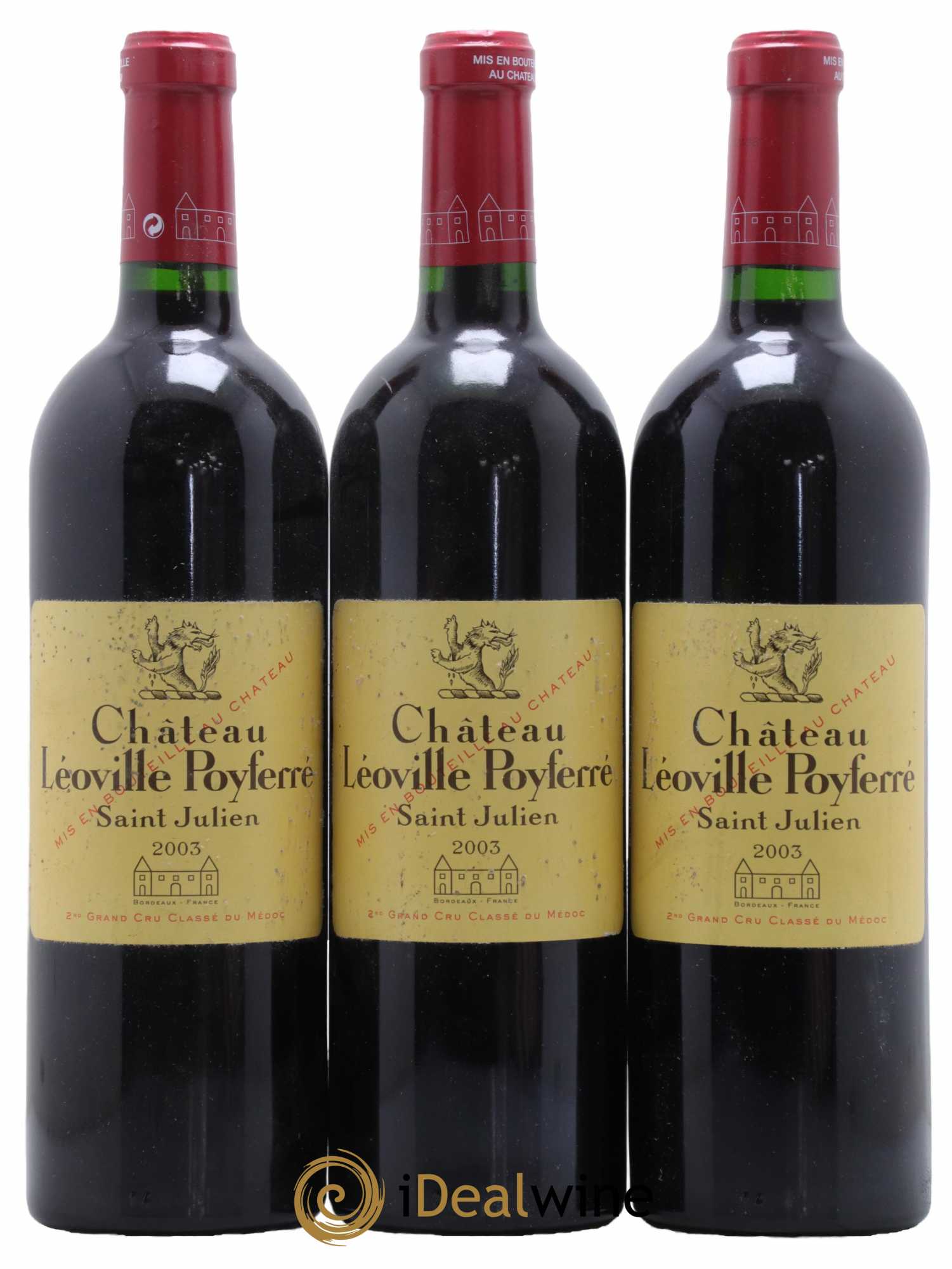 Château Léoville Poyferré 2ème Grand Cru Classé 2003 - Lot de 3 bouteilles - 0