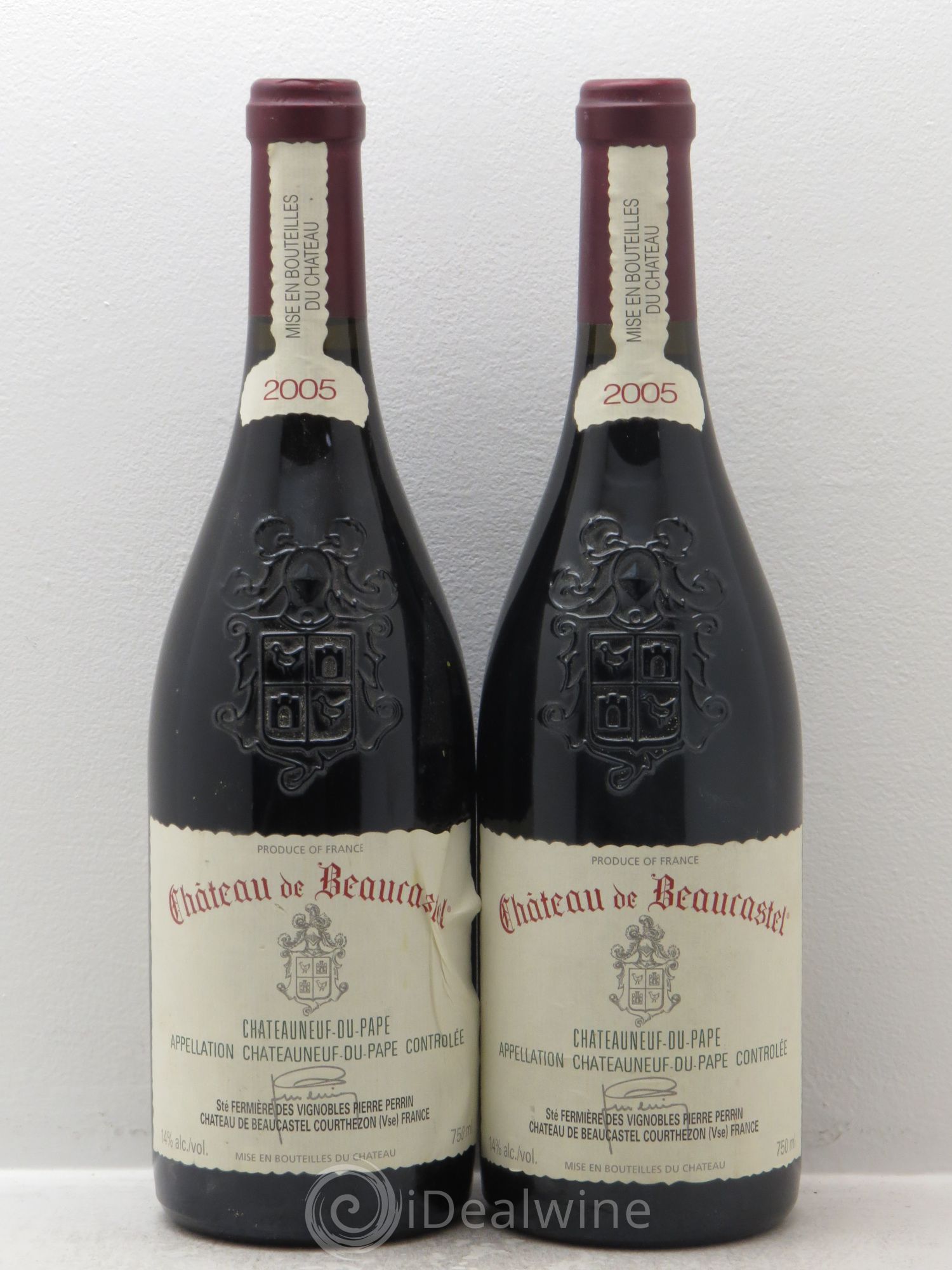 Châteauneuf-du-Pape Château de Beaucastel Famille Perrin 2005 - Lot de 2 bouteilles - 0