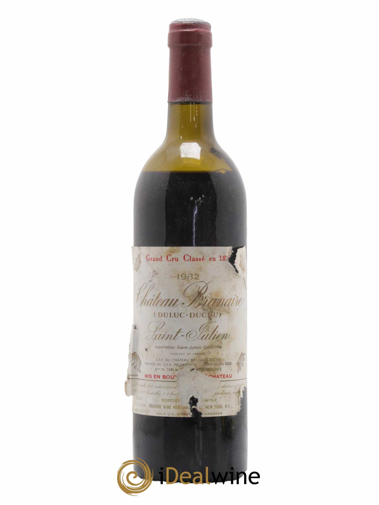 Château Branaire Ducru 4ème Grand Cru Classé 1982 - Lot de 1 bouteille - 0