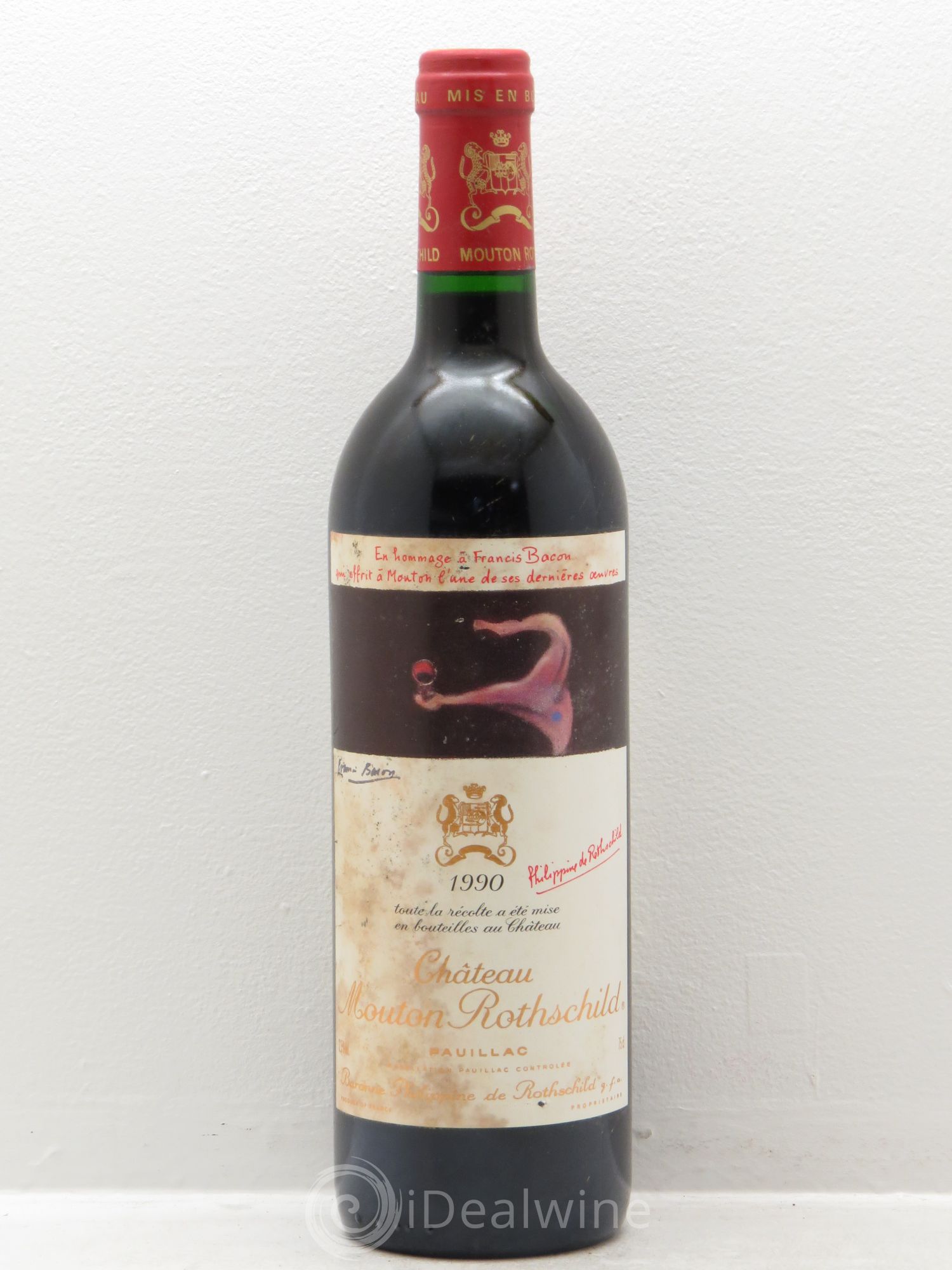 Château Mouton Rothschild 1er Grand Cru Classé 1990 - Lot de 1 bouteille - 0