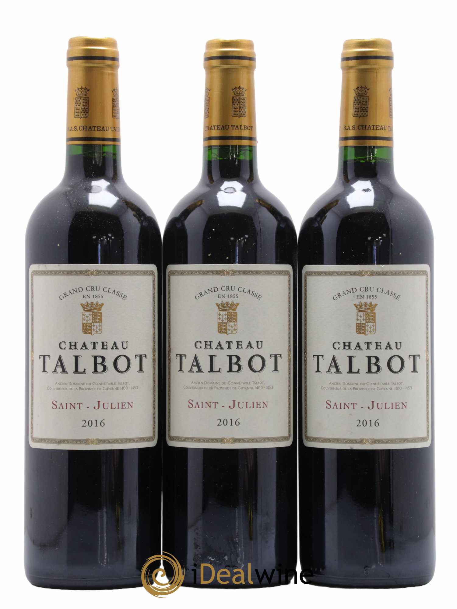 Château Talbot 4ème Grand Cru Classé 2016 - Lot de 3 bouteilles - 0