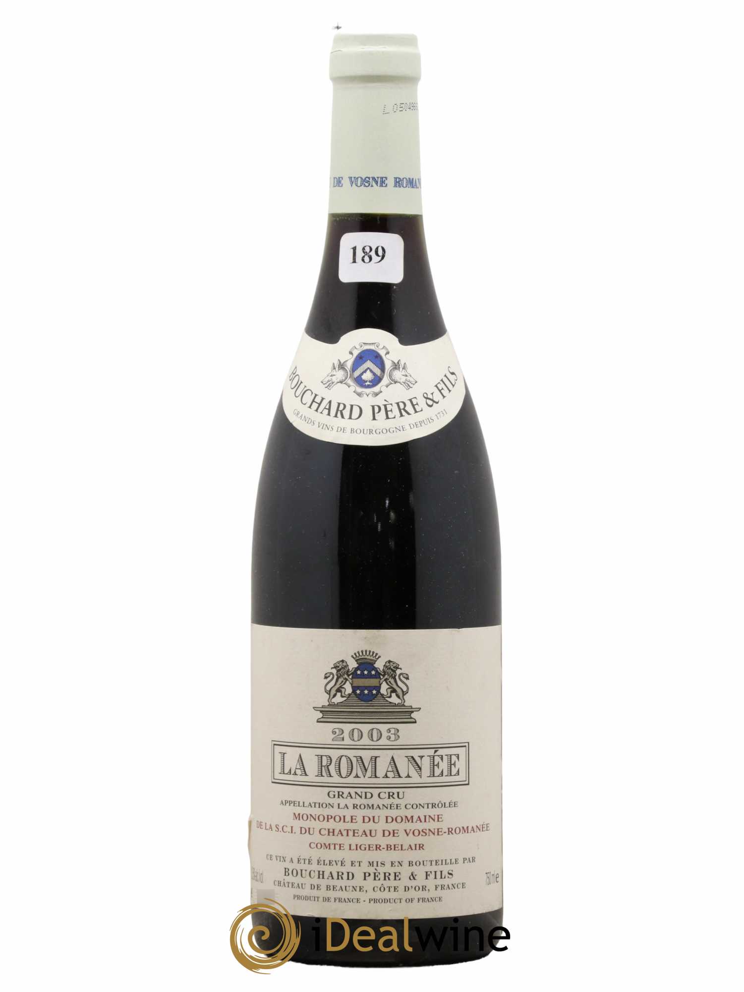 La Romanée Grand Cru Comte Liger-Belair (Domaine du) 2003 - Lot de 1 bouteille - 0