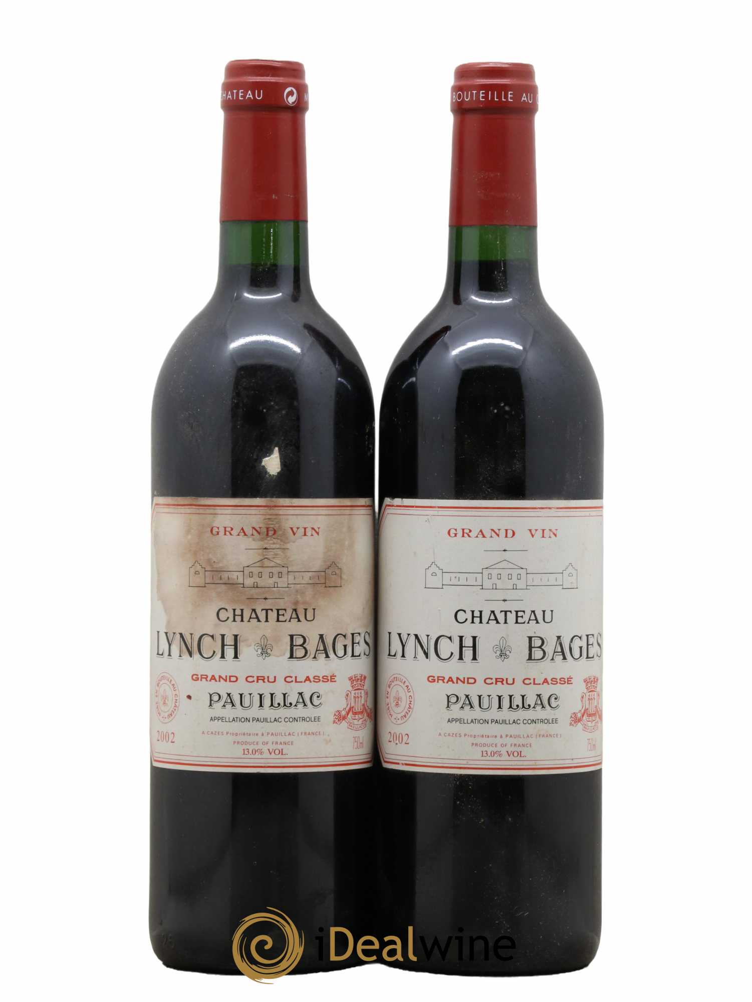 Château Lynch Bages 5ème Grand Cru Classé 2002 - Posten von 2 Flaschen - 0