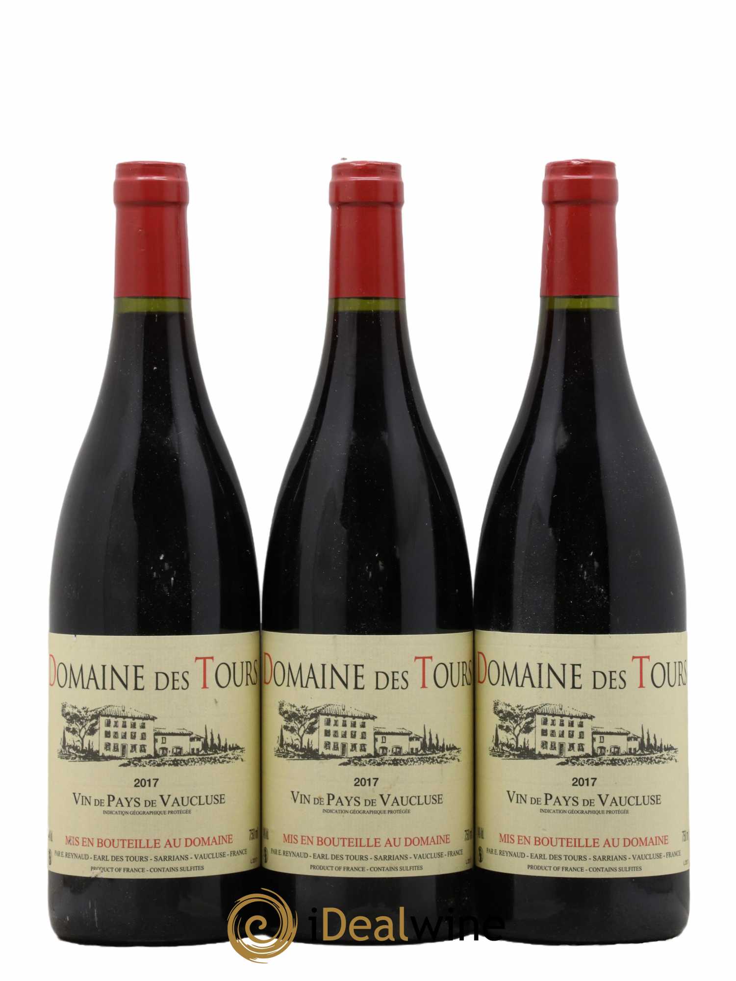 Vaucluse (Vin de Pays de Vaucluse) Domaine des Tours Emmanuel Reynaud 2017 - Lot de 3 bouteilles - 0