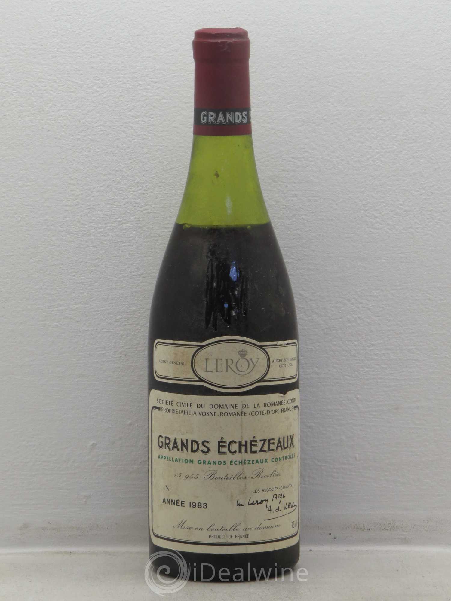 Grands-Echezeaux Grand Cru Domaine de la Romanée-Conti 1983 - Lot de 1 bouteille - 0
