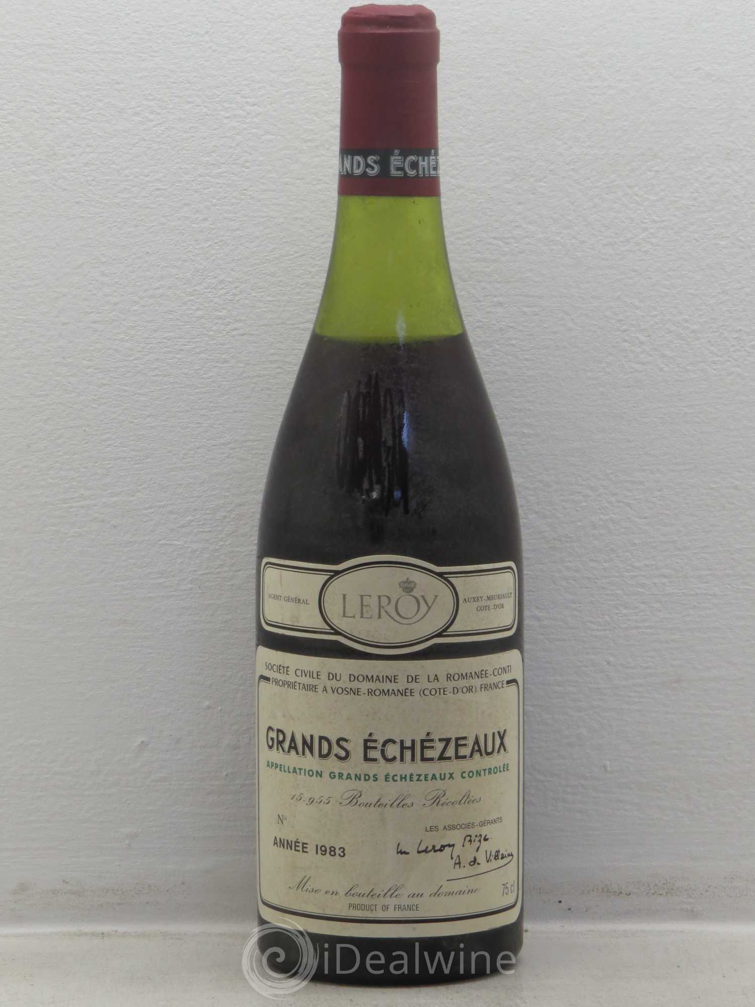 Grands-Echezeaux Grand Cru Domaine de la Romanée-Conti 1983 - Lot de 1 bouteille - 0
