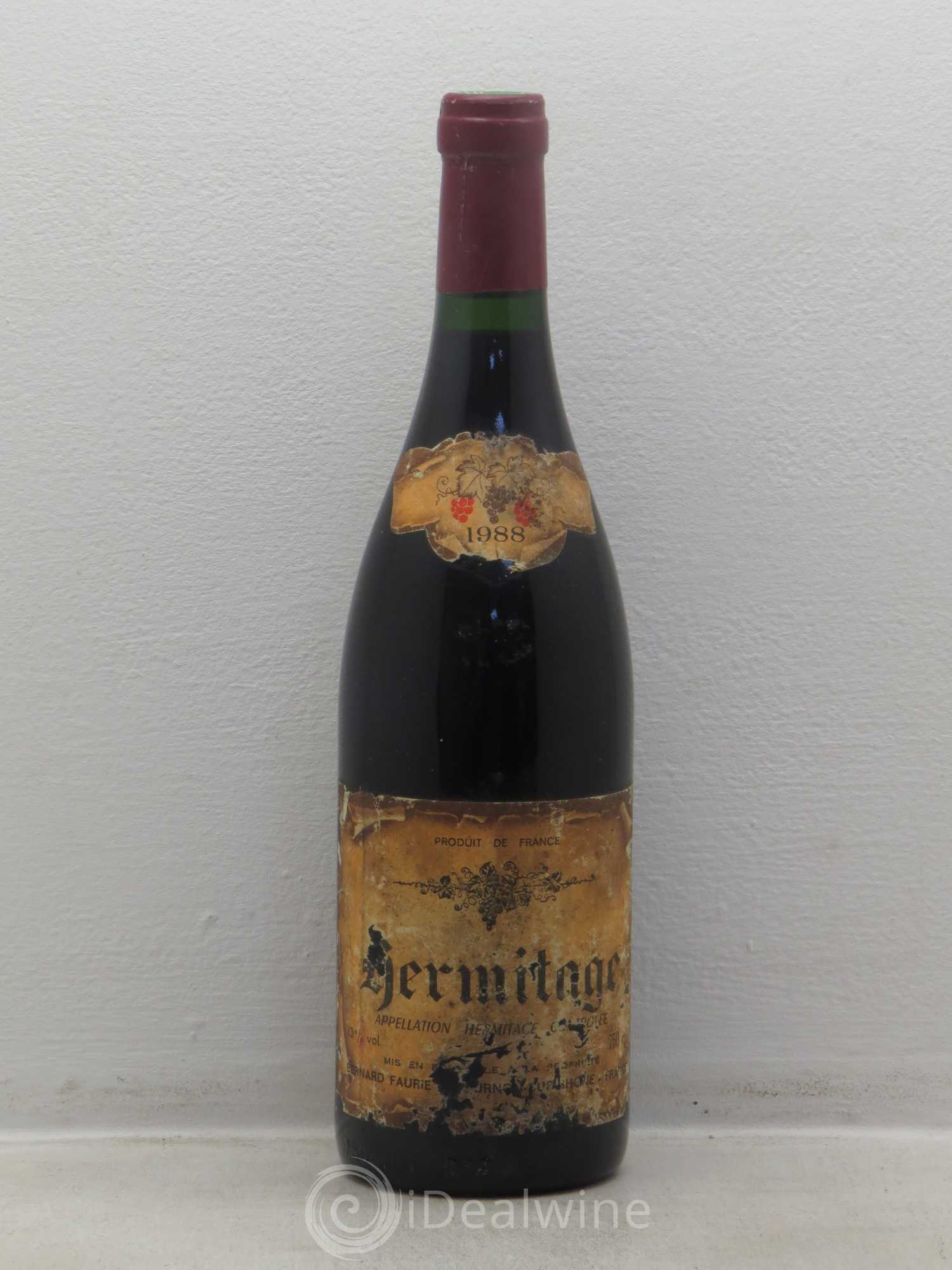 Hermitage Bernard Faurie 1988 - Posten von 1 Flasche - 0
