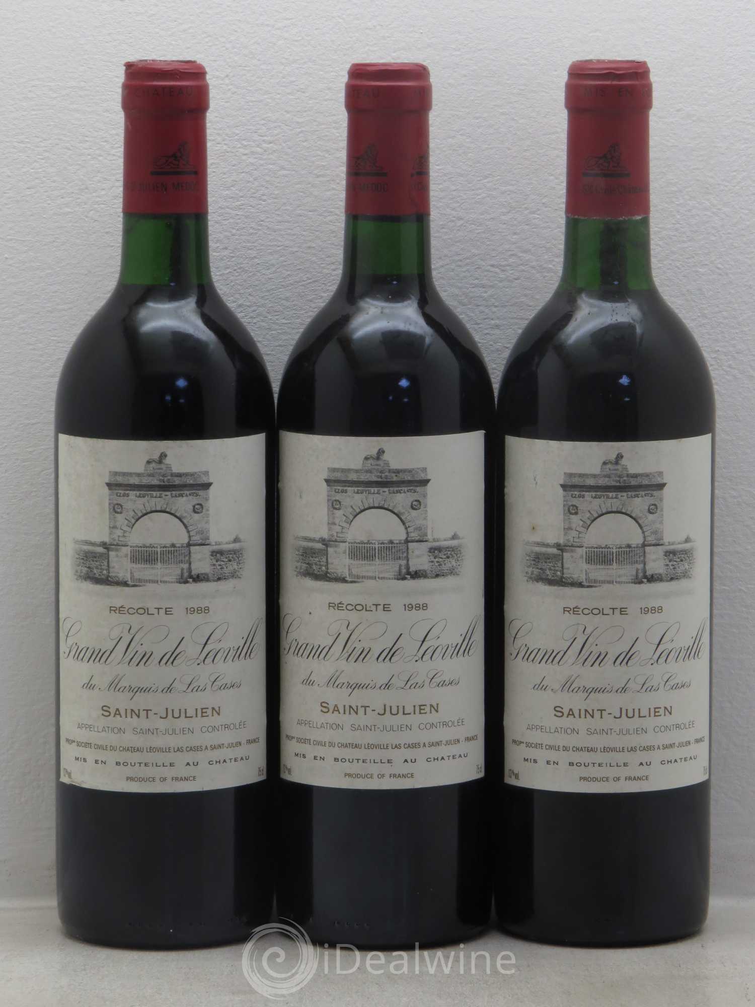 Château Léoville Las Cases 2ème Grand Cru Classé 1988 - Lot de 3 bouteilles - 0