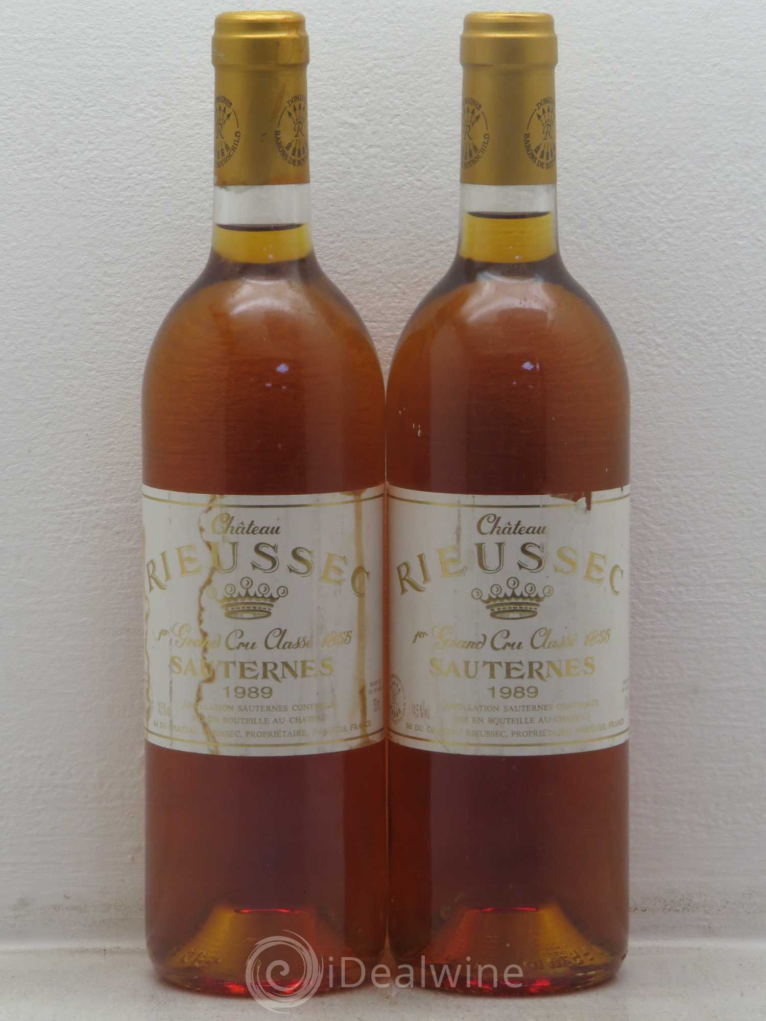 Château Rieussec 1er Grand Cru Classé 1989 - Lotto di 2 bottiglie - 0
