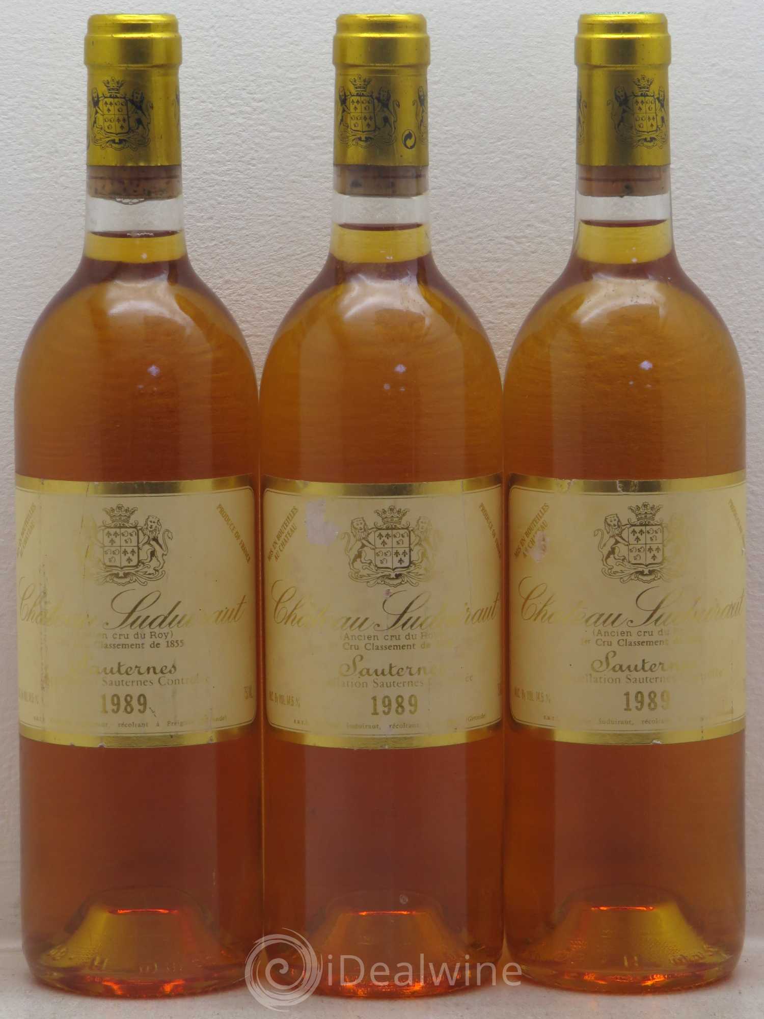 Château Suduiraut 1er Grand Cru Classé 1989 - Lotto di 3 bottiglie - 0