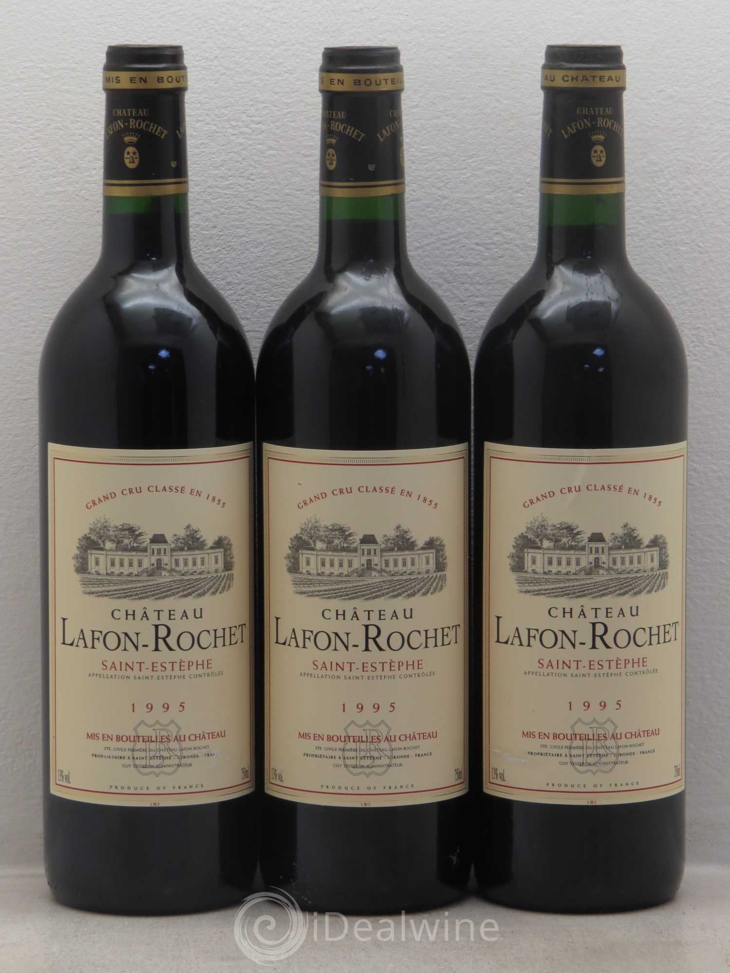 Château Lafon Rochet 4ème Grand Cru Classé 1995 - Lot de 6 bouteilles - 2