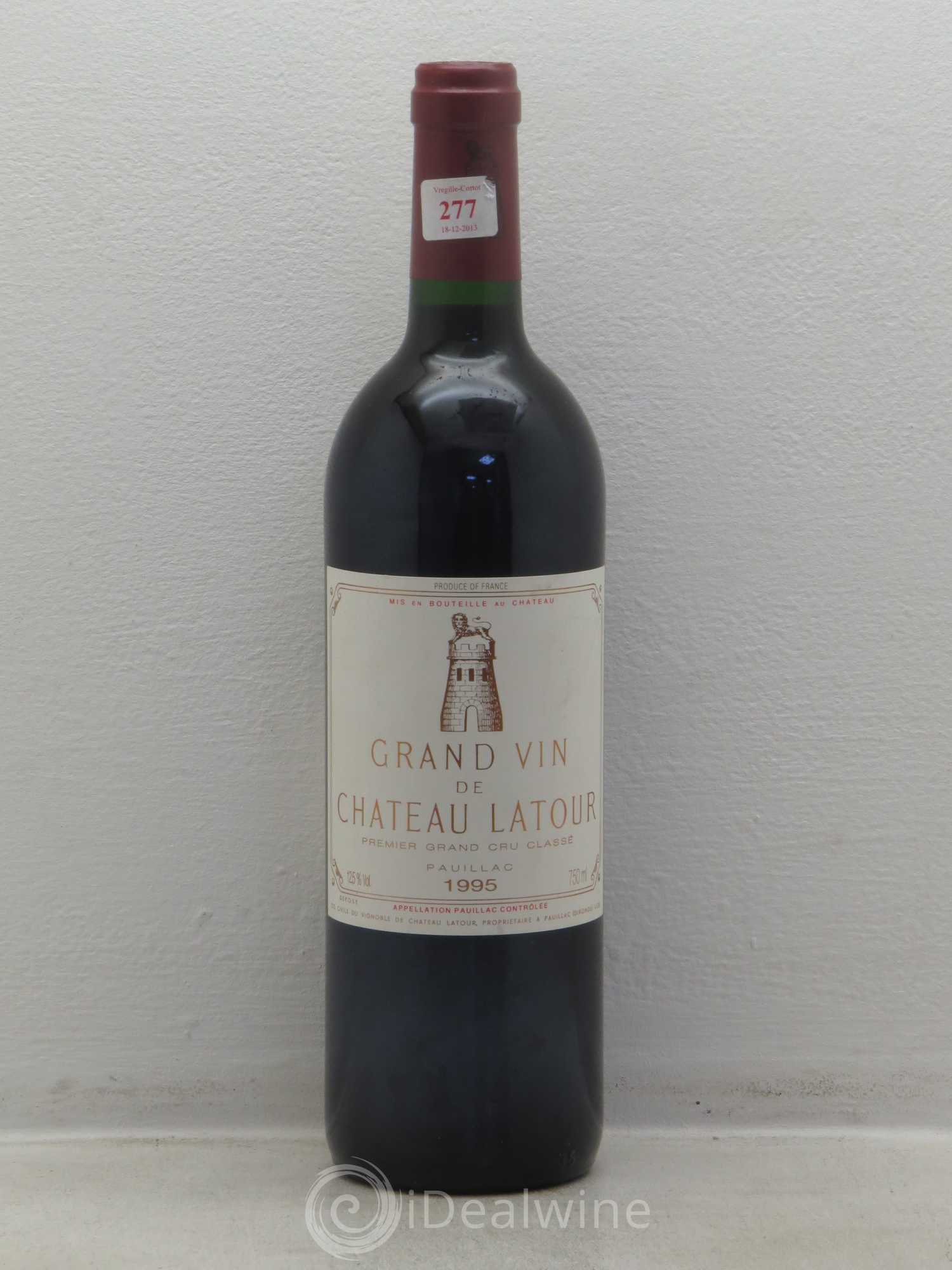 Château Latour 1er Grand Cru Classé 1995 - Lot de 1 bouteille - 0