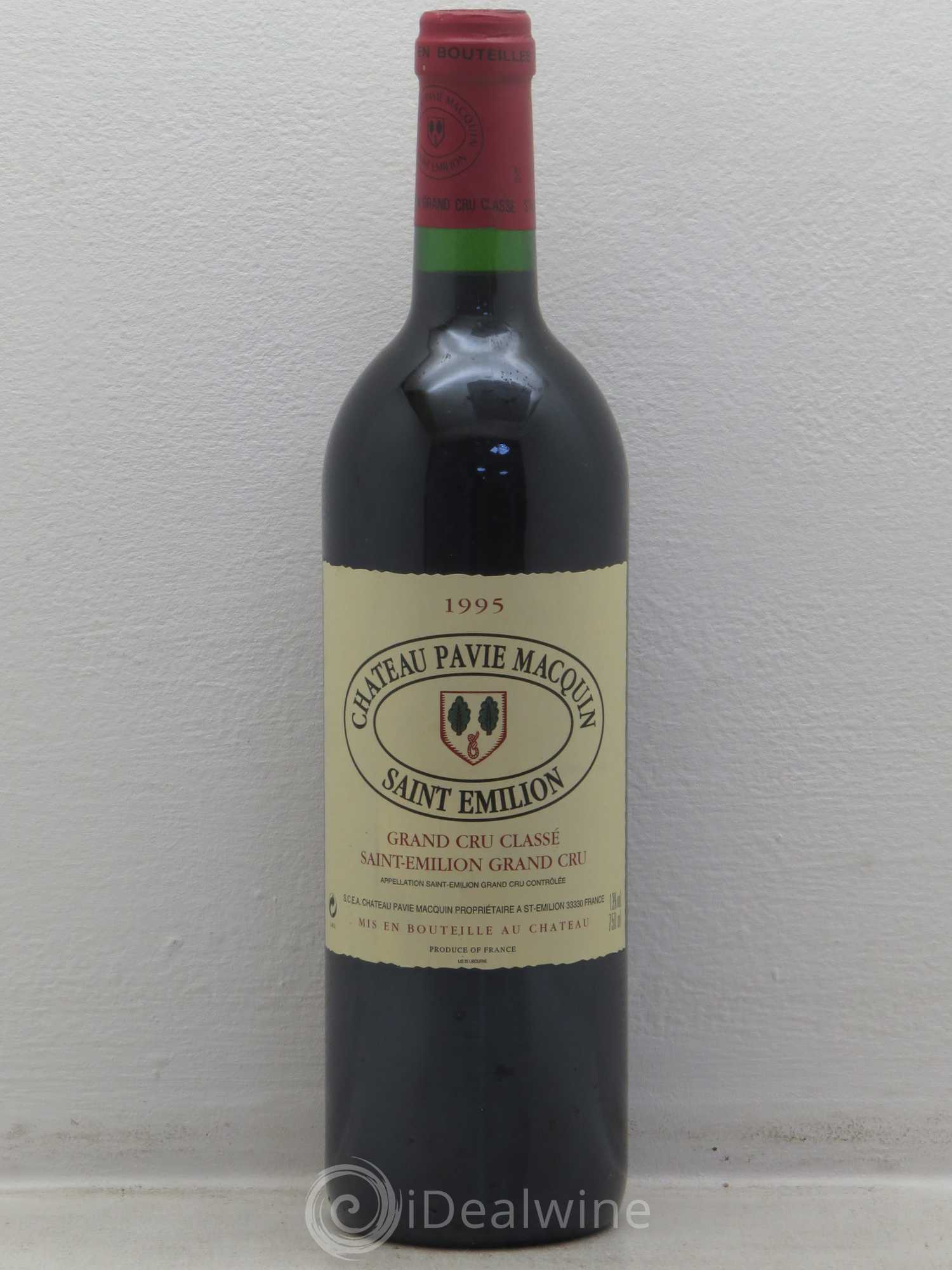 Château Pavie Macquin 1er Grand Cru Classé B 1995 - Lot de 1 bouteille - 0
