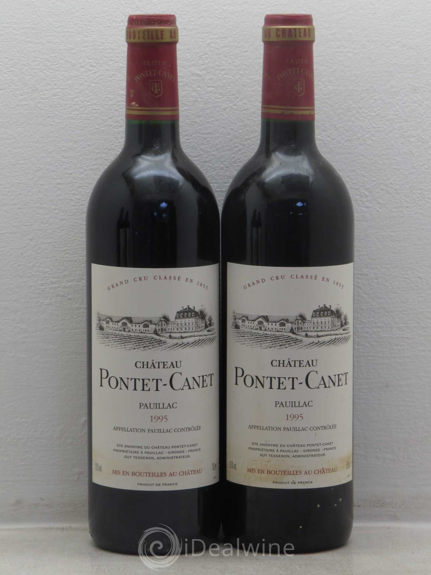 Château Pontet Canet 5ème Grand Cru Classé 1995 - Lot de 4 bouteilles - 1