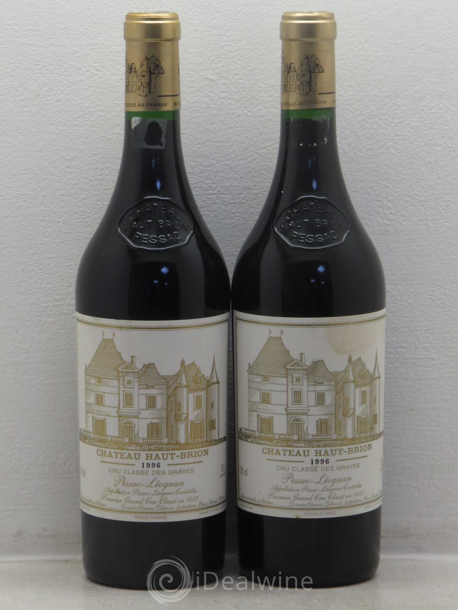 Château Haut Brion 1er Grand Cru Classé 1996 - Lot de 2 bouteilles - 0