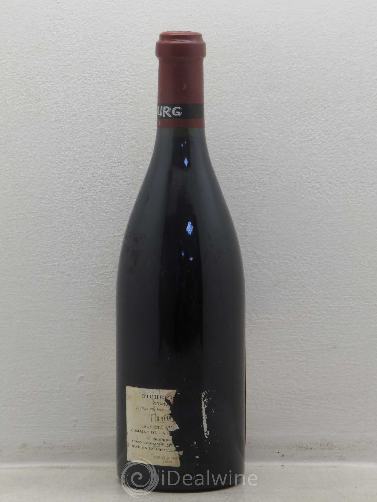 Richebourg Grand Cru Domaine de la Romanée-Conti 1997 - Lot de 1 bouteille - 1