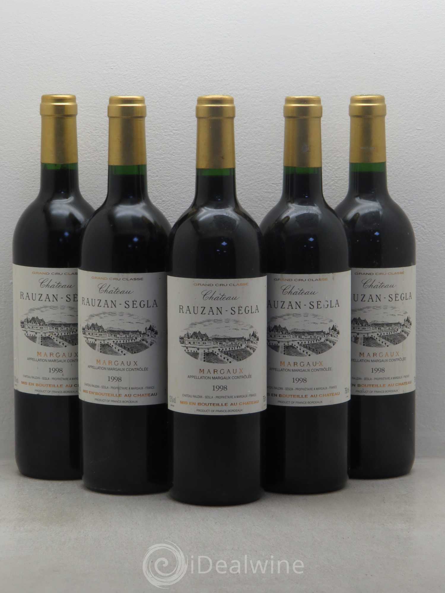 Château Rauzan Ségla Grand Cru Classé 1998 - Posten von 5 Flaschen - 0