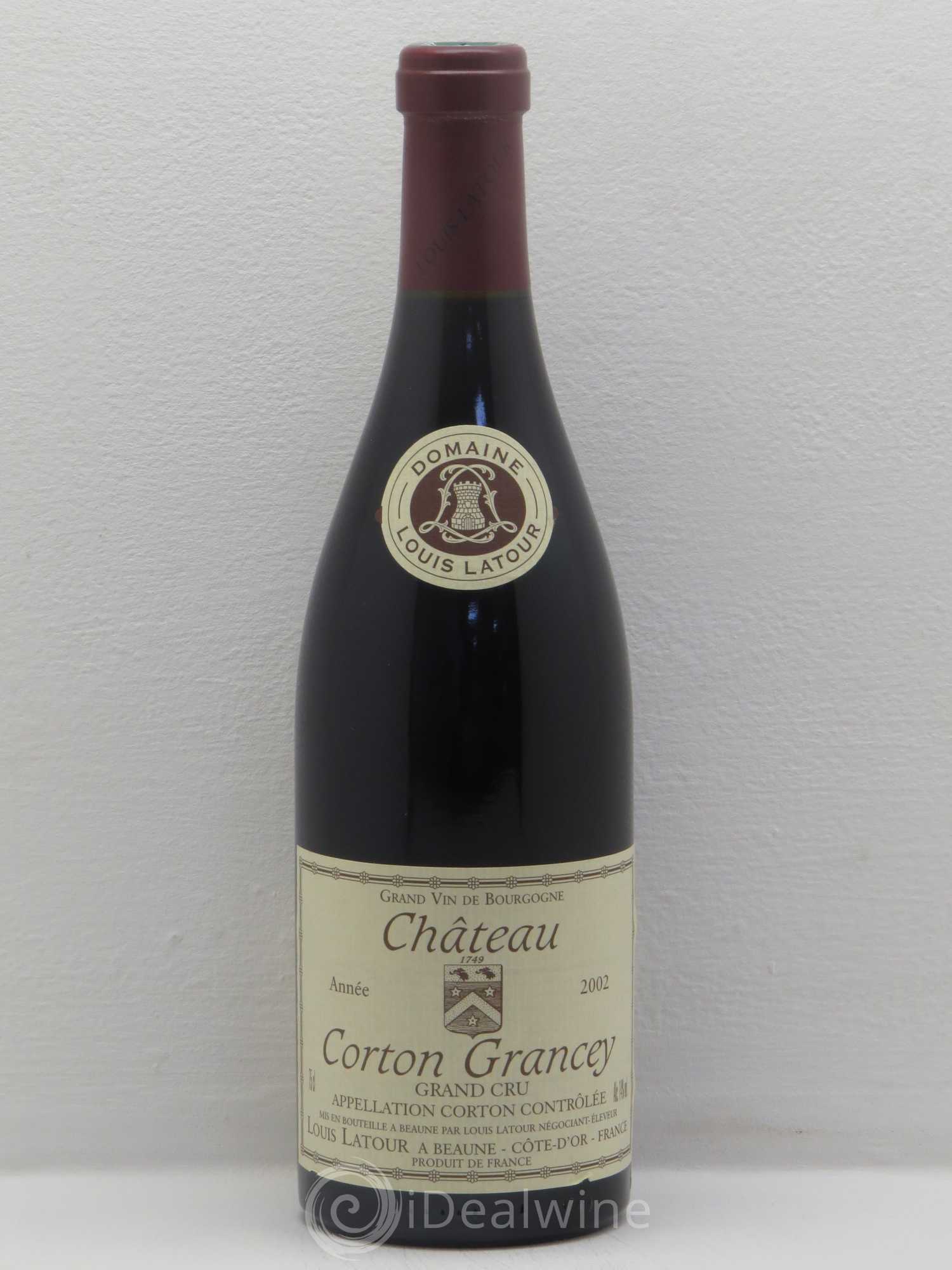 Corton Grand Cru Château Corton Grancey Louis Latour 2002 - Lot de 1 bouteille - 0