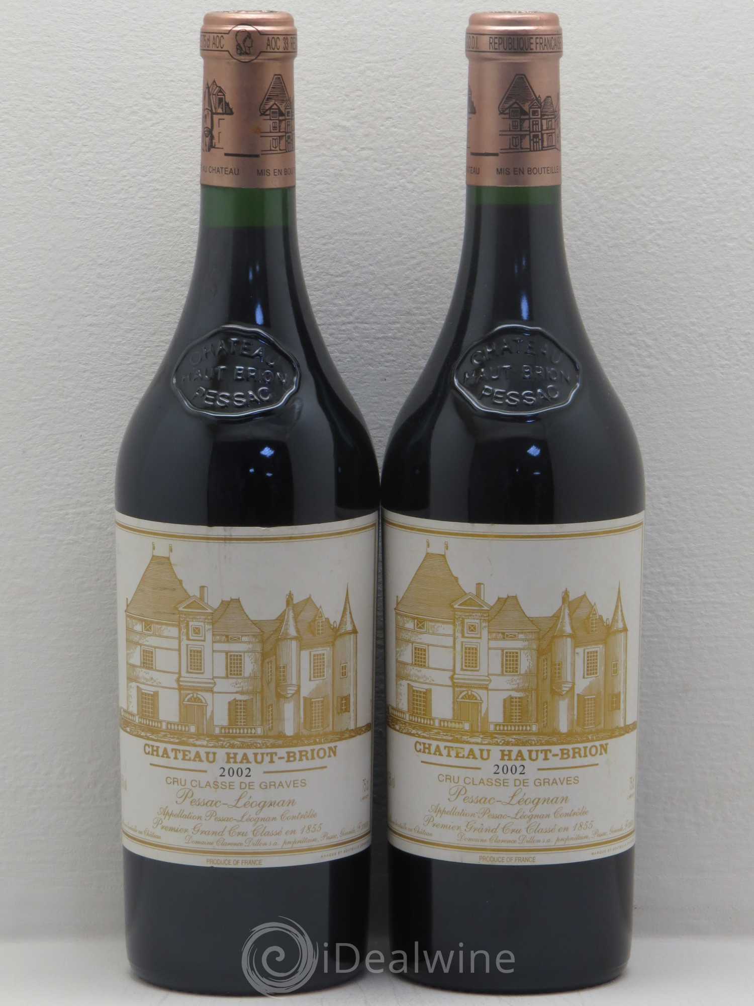Château Haut Brion 1er Grand Cru Classé 2002 - Lot de 2 bouteilles - 0