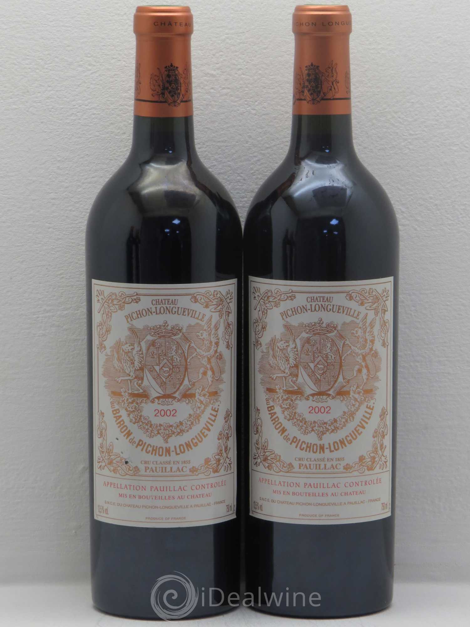 Pichon Longueville Baron 2ème Grand Cru Classé 2002 - Lot de 4 bouteilles - 1