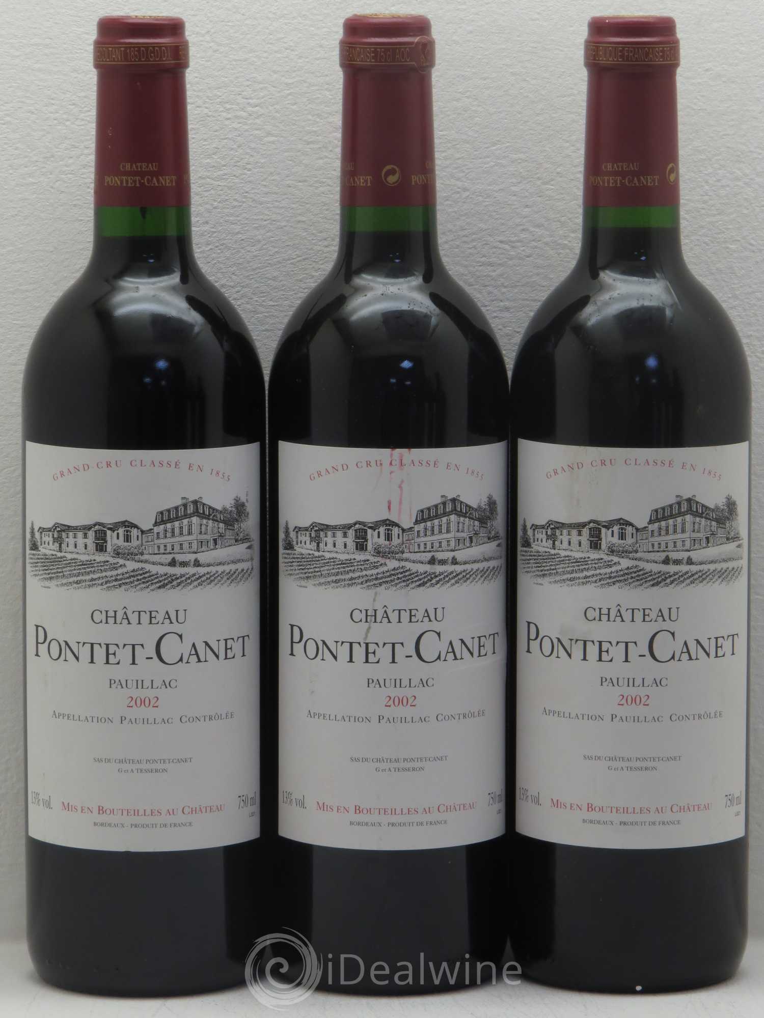 Château Pontet Canet 5ème Grand Cru Classé 2002 - Lot de 6 bouteilles - 2