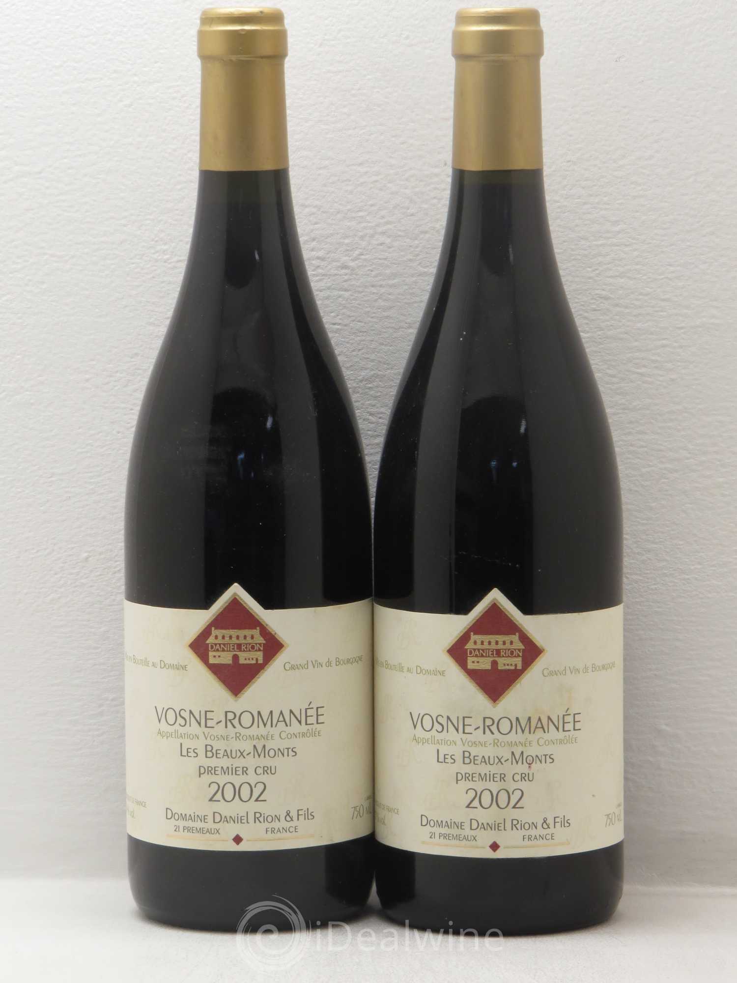 Vosne-Romanée 1er Cru Les Beaux Monts - Daniel Rion 2002 - Lot de 2 bouteilles - 0