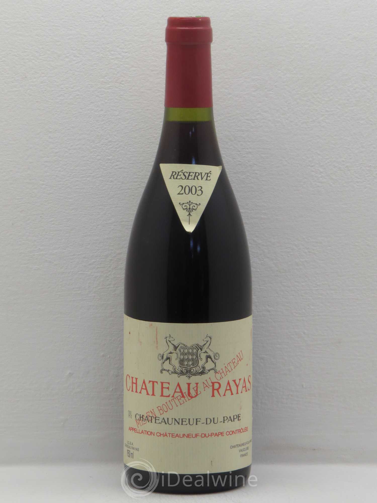 Châteauneuf-du-Pape Château Rayas Emmanuel Reynaud 2003 - Lot de 1 bouteille - 0