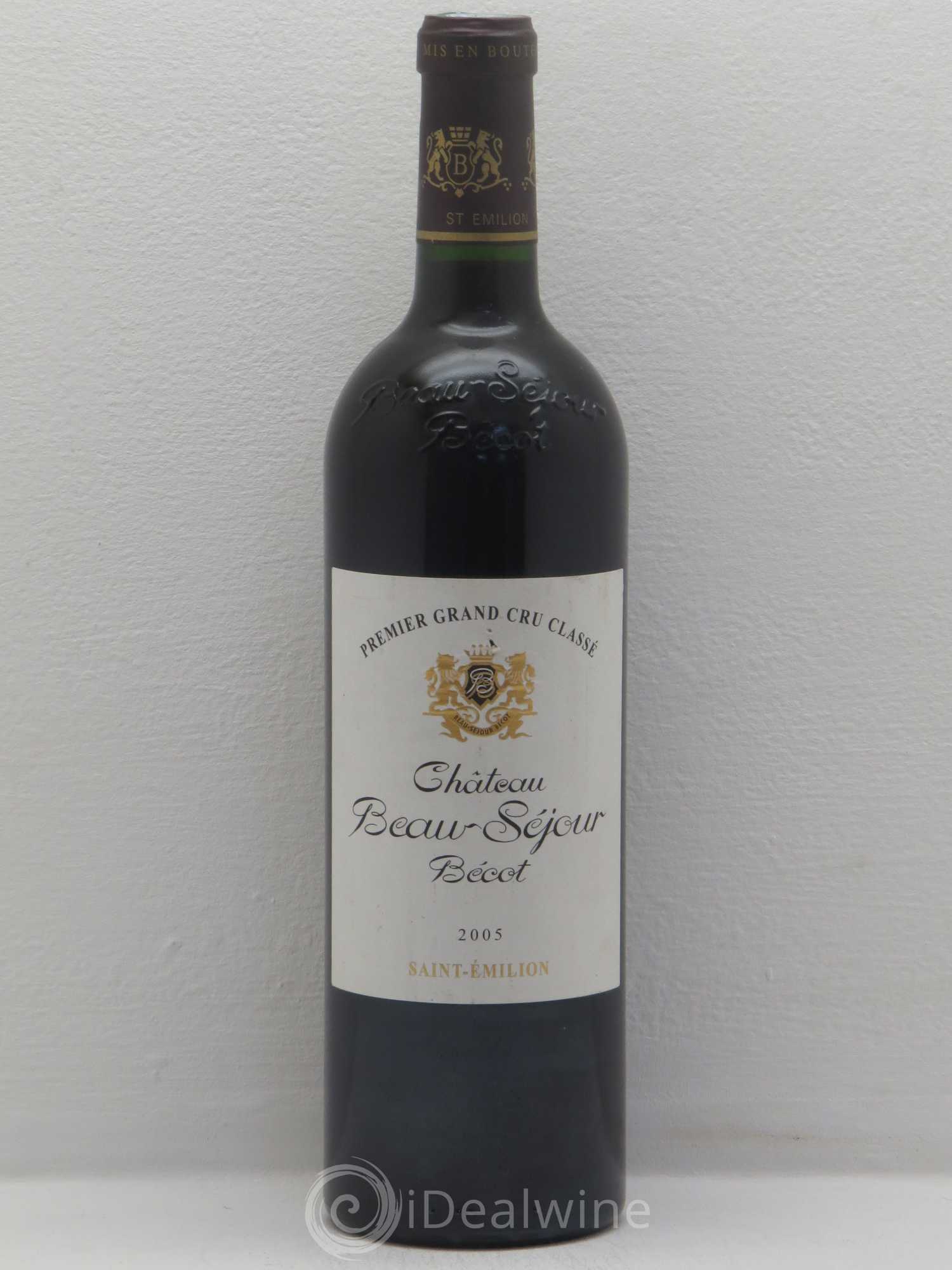 Château Beau-Séjour Bécot 1er Grand Cru Classé B 2005 - Lot de 1 bouteille - 0