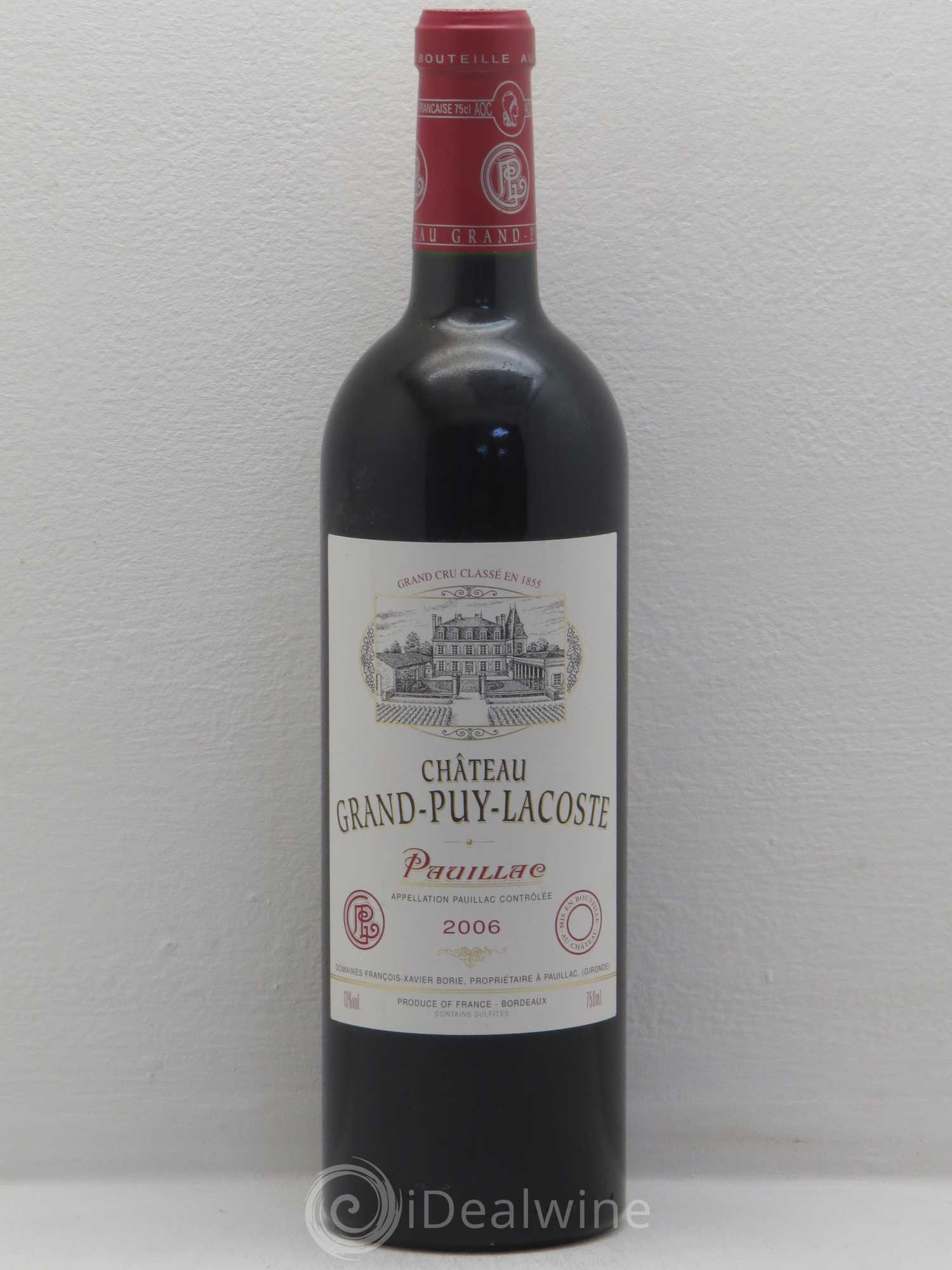 Château Grand Puy Lacoste 5ème Grand Cru Classé 2006 - Lot de 1 bouteille - 0