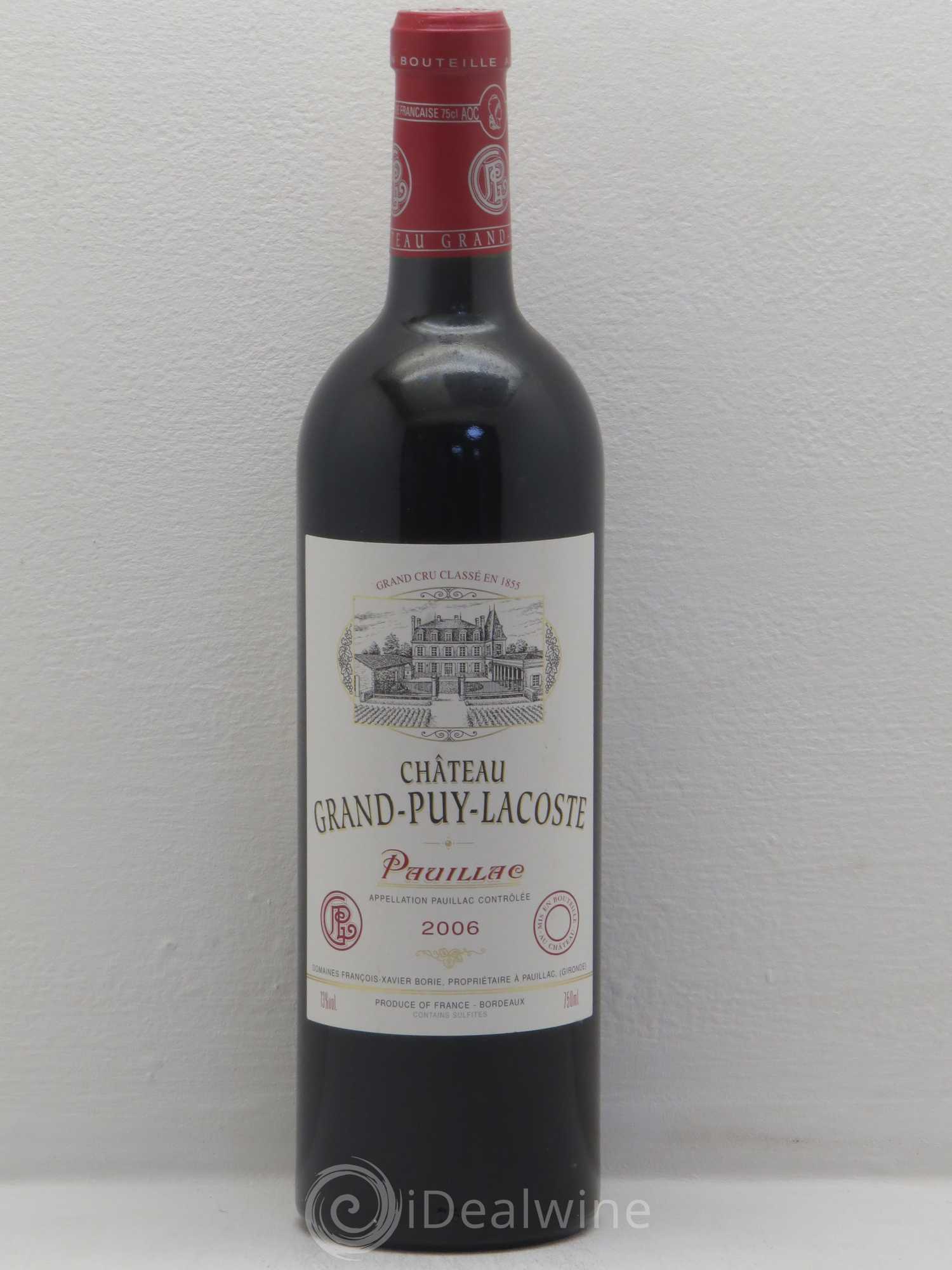 Château Grand Puy Lacoste 5ème Grand Cru Classé 2006 - Lot de 1 bouteille - 0